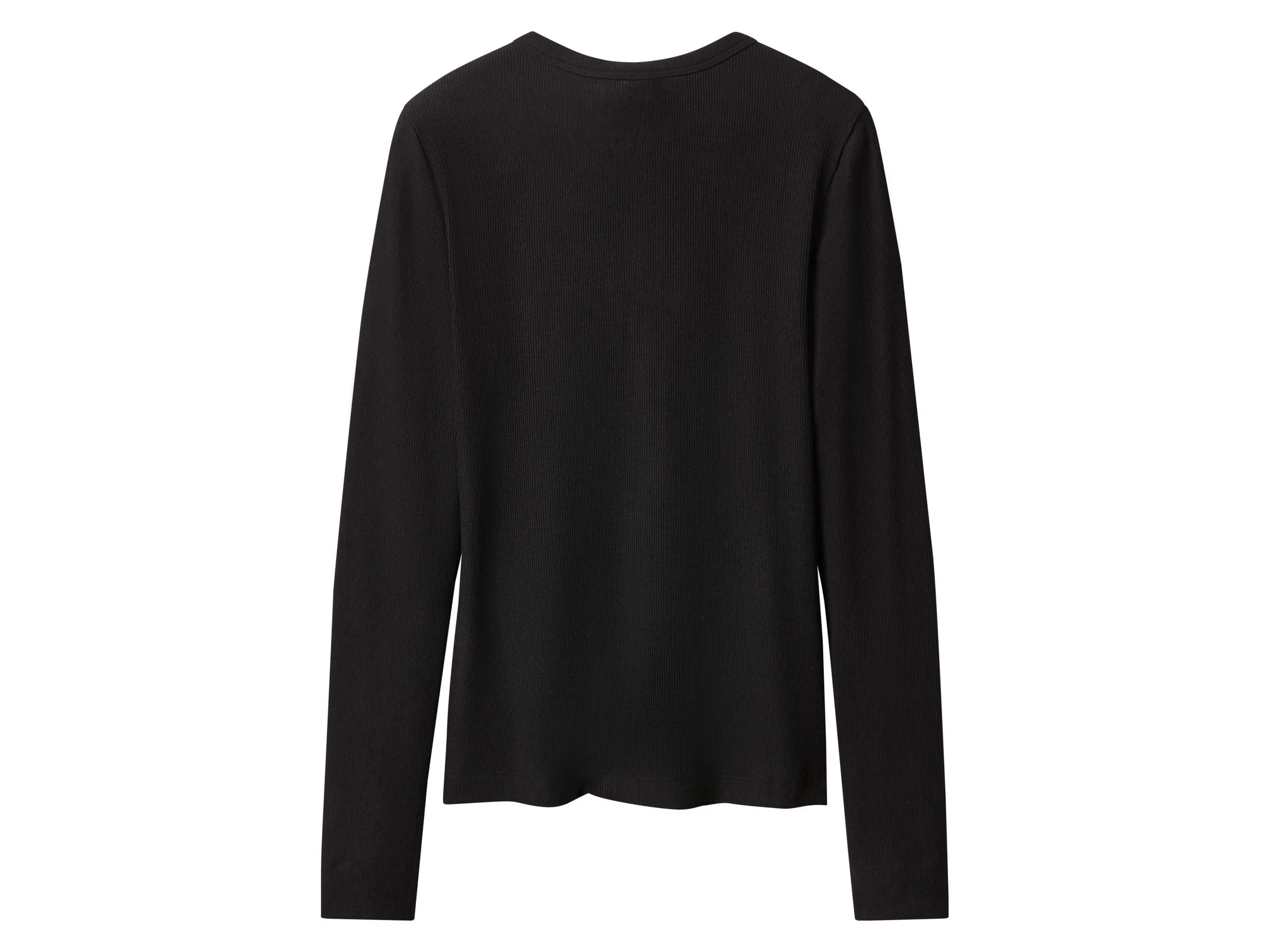 ESMARA® Damen Geripptes Langarmshirt (Schwarz, XS(32/34)) – Bild 3 von 3