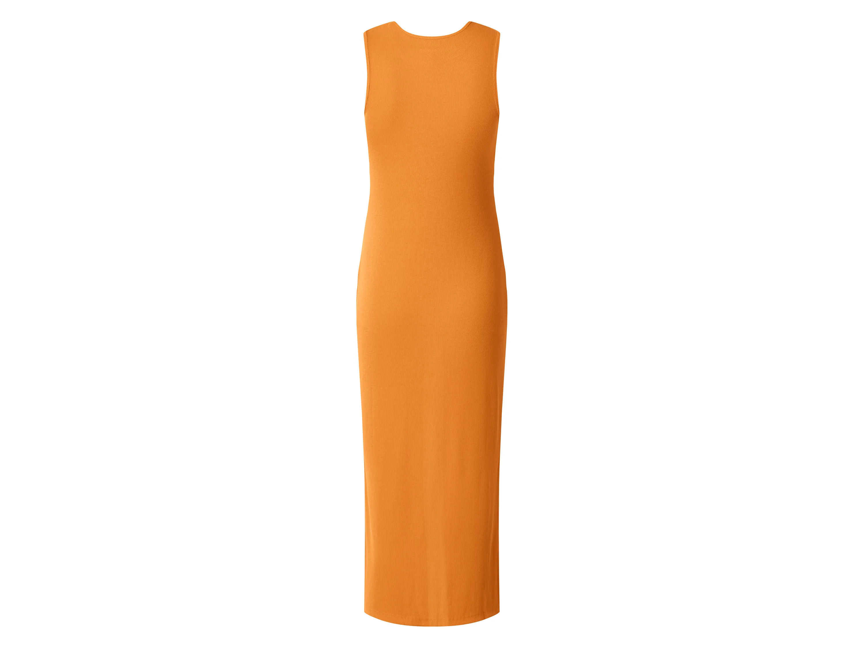 ESMARA® Damen geripptes Midi-Kleid (Orange, M (40/42)) – Bild 3 von 4