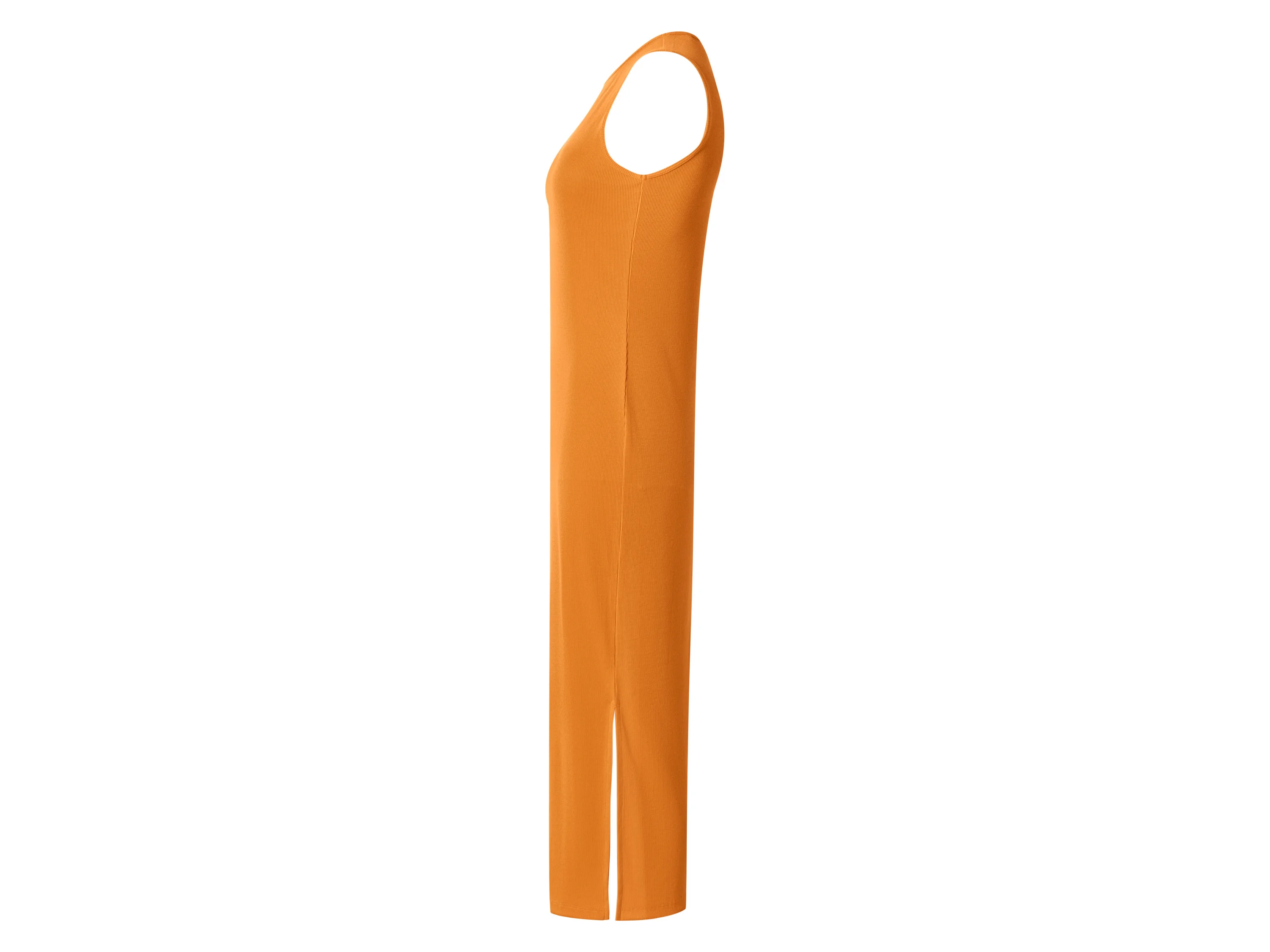ESMARA® Damen geripptes Midi-Kleid (Orange, XS (32/34)) – Bild 4 von 4