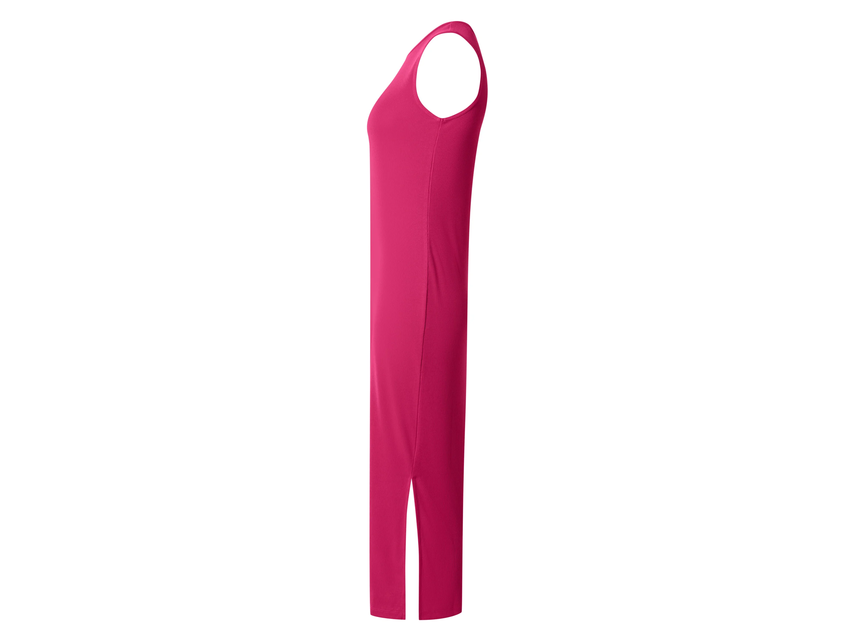 ESMARA® Damen geripptes Midi-Kleid (Pink, M (40/42)) – Bild 4 von 4
