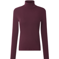 ESMARA® Damen Geripptes Rollkragenshirt (Lila, XL(48/50))