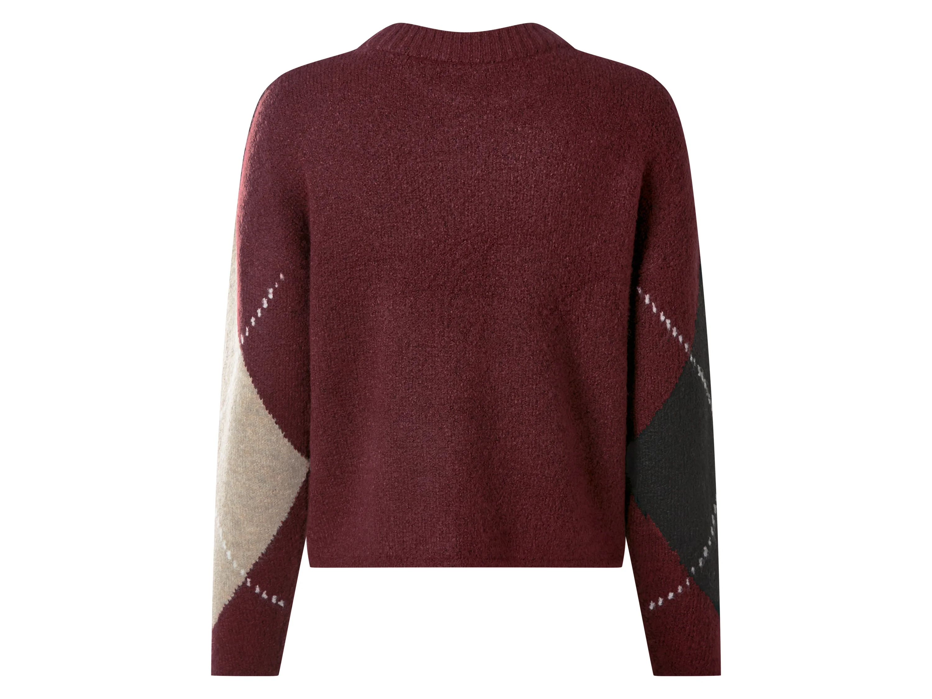 ESMARA® Damen Grobstrick-Pullover (Bordeaux, L(44/46)) – Bild 3 von 4