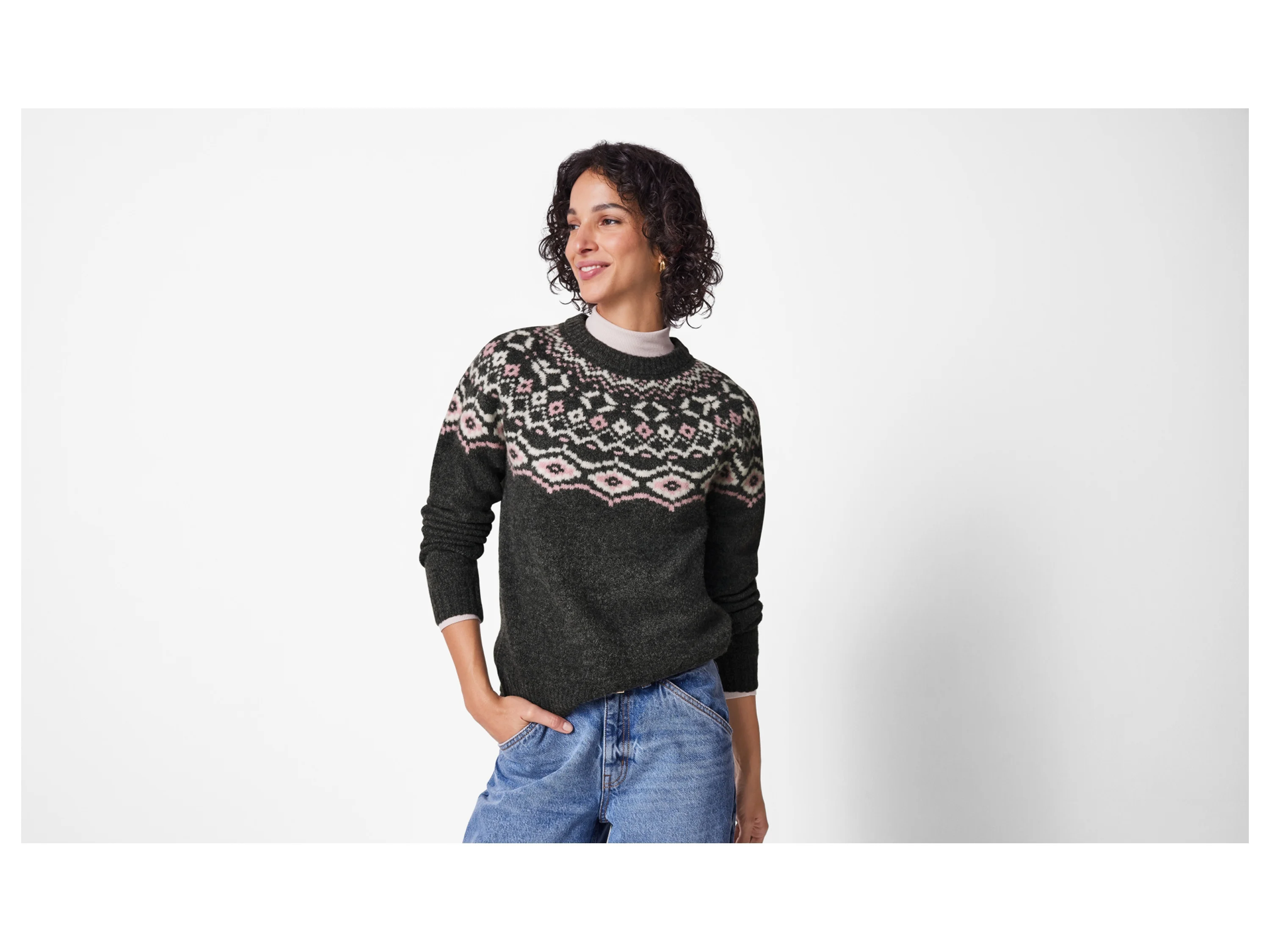 ESMARA® Damen Grobstrick-Pullover (Dunkelgrau, S(36/38)) – Bild 2 von 3