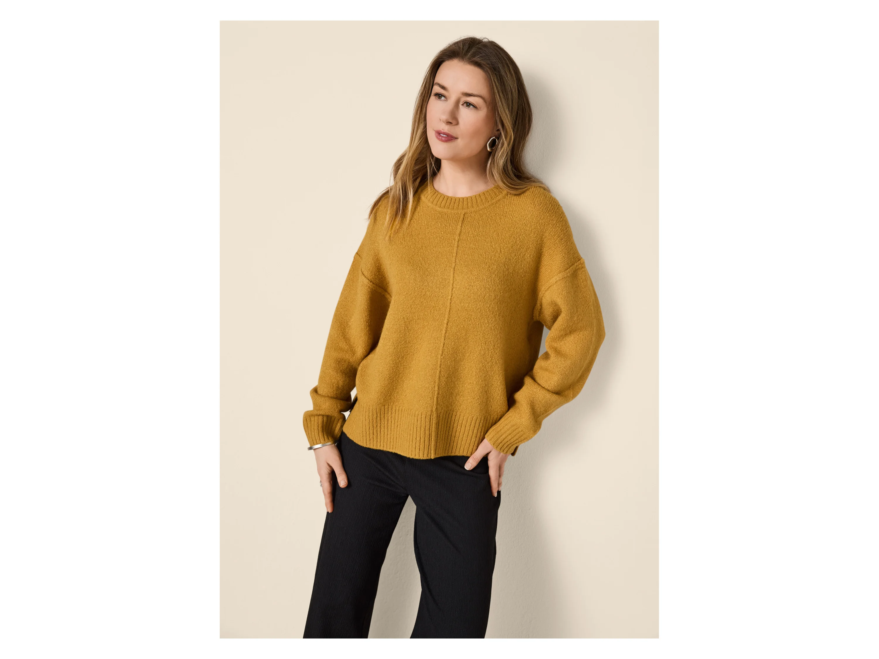 ESMARA® Damen Grobstrick-Pullover (Gelb, M(40/42)) – Bild 2 von 4