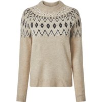 ESMARA® Damen Grobstrickpullover (Beige, L(44/46))
