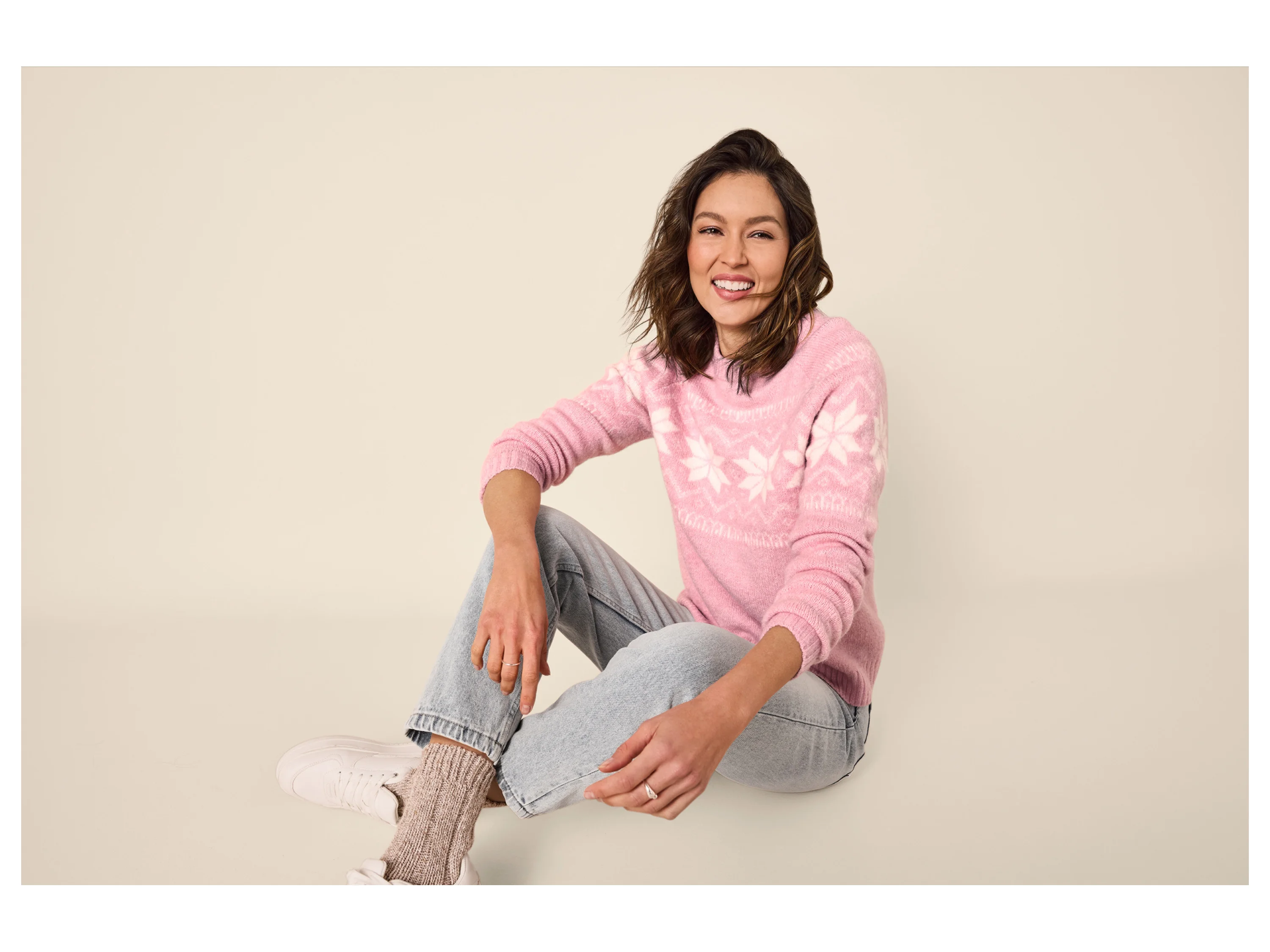 ESMARA® Damen Grobstrickpullover (Pink, XS(32/34)) – Bild 2 von 3