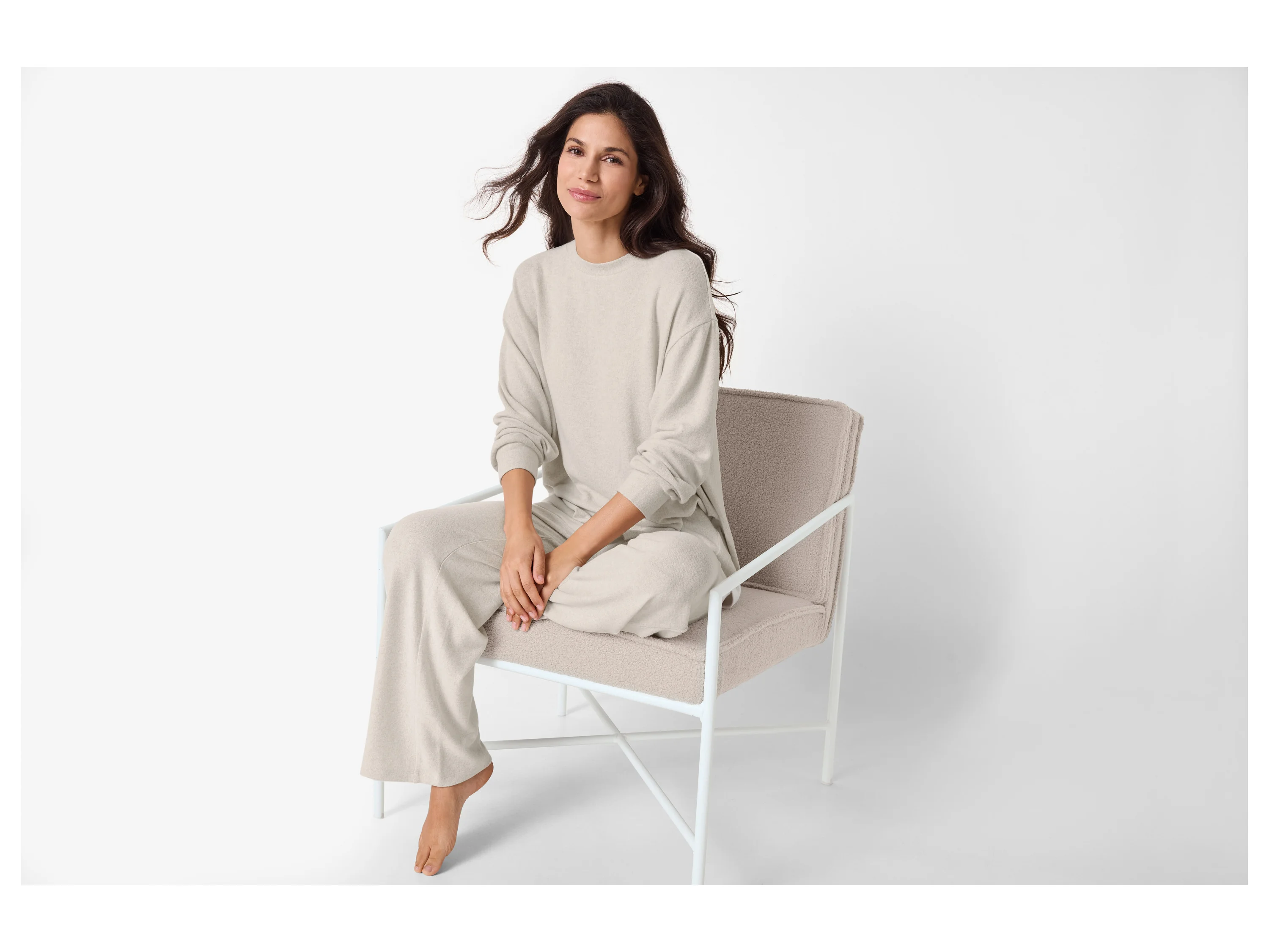 ESMARA® Damen Hausanzug (Beige, L(44/46)) – Bild 2 von 4