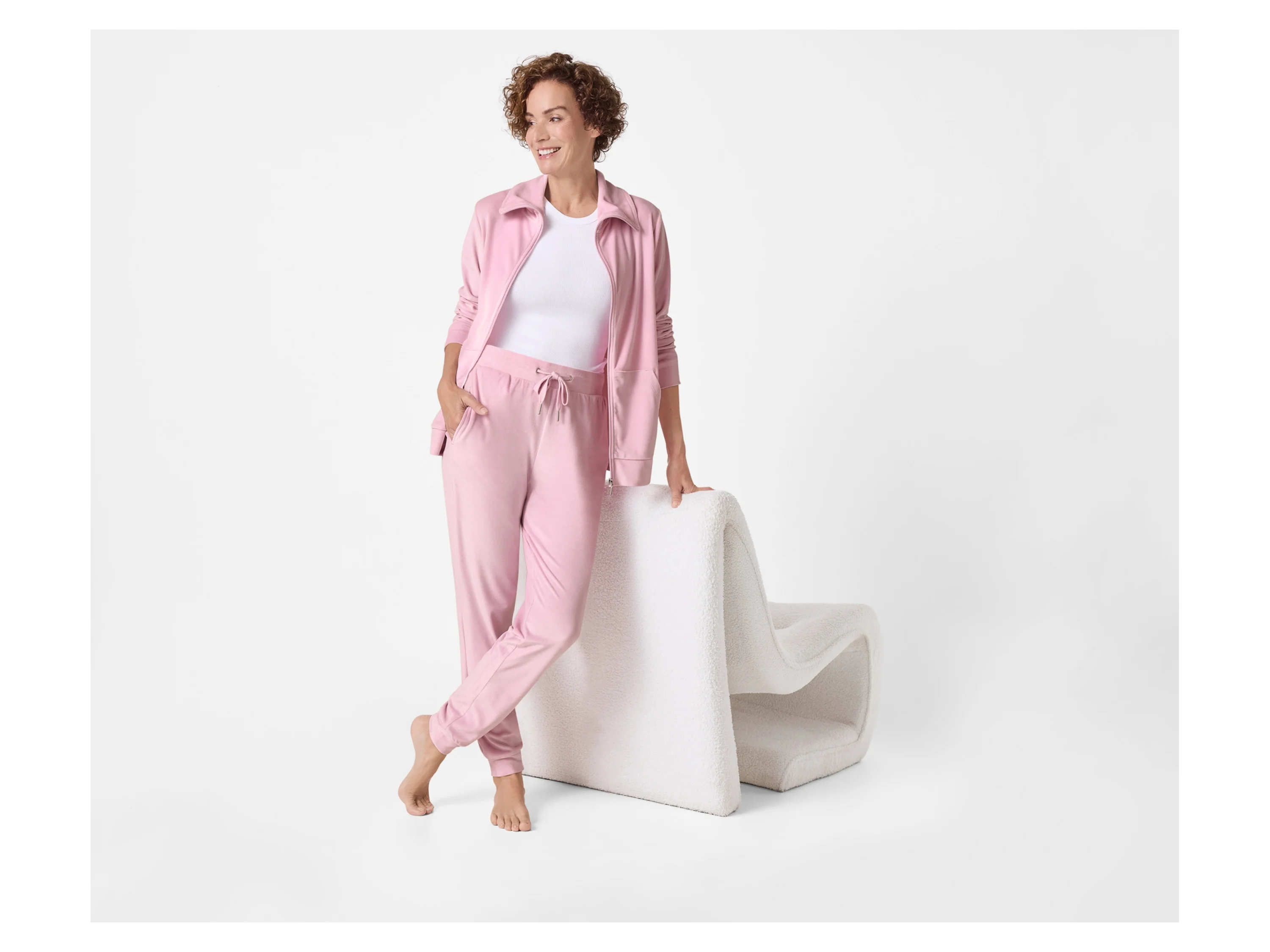 ESMARA® Damen Hausanzug Nicki (Rosa, XS(32/34)) – Bild 3 von 4
