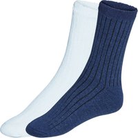 ESMARA® Damen Haussocken mit Teddyfutter 2 Paar (blau/hell, 35-38)