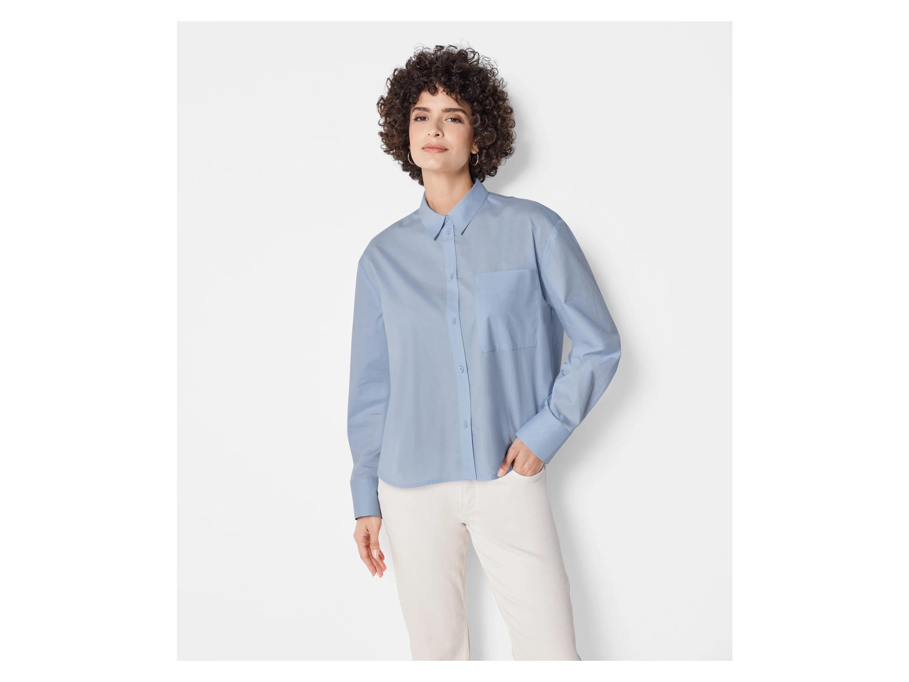 ESMARA® Damen Hemd (Blau, 38) – Bild 2 von 4