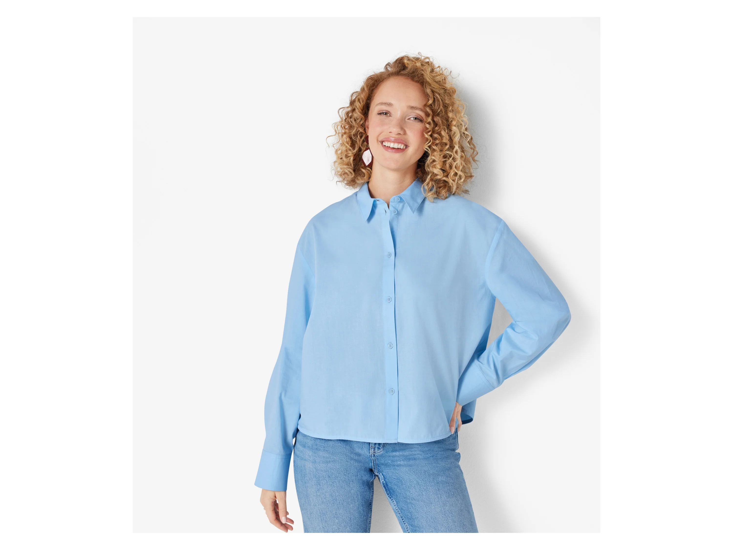ESMARA® Damen Hemd (Blau, L(44/46)) – Bild 2 von 4