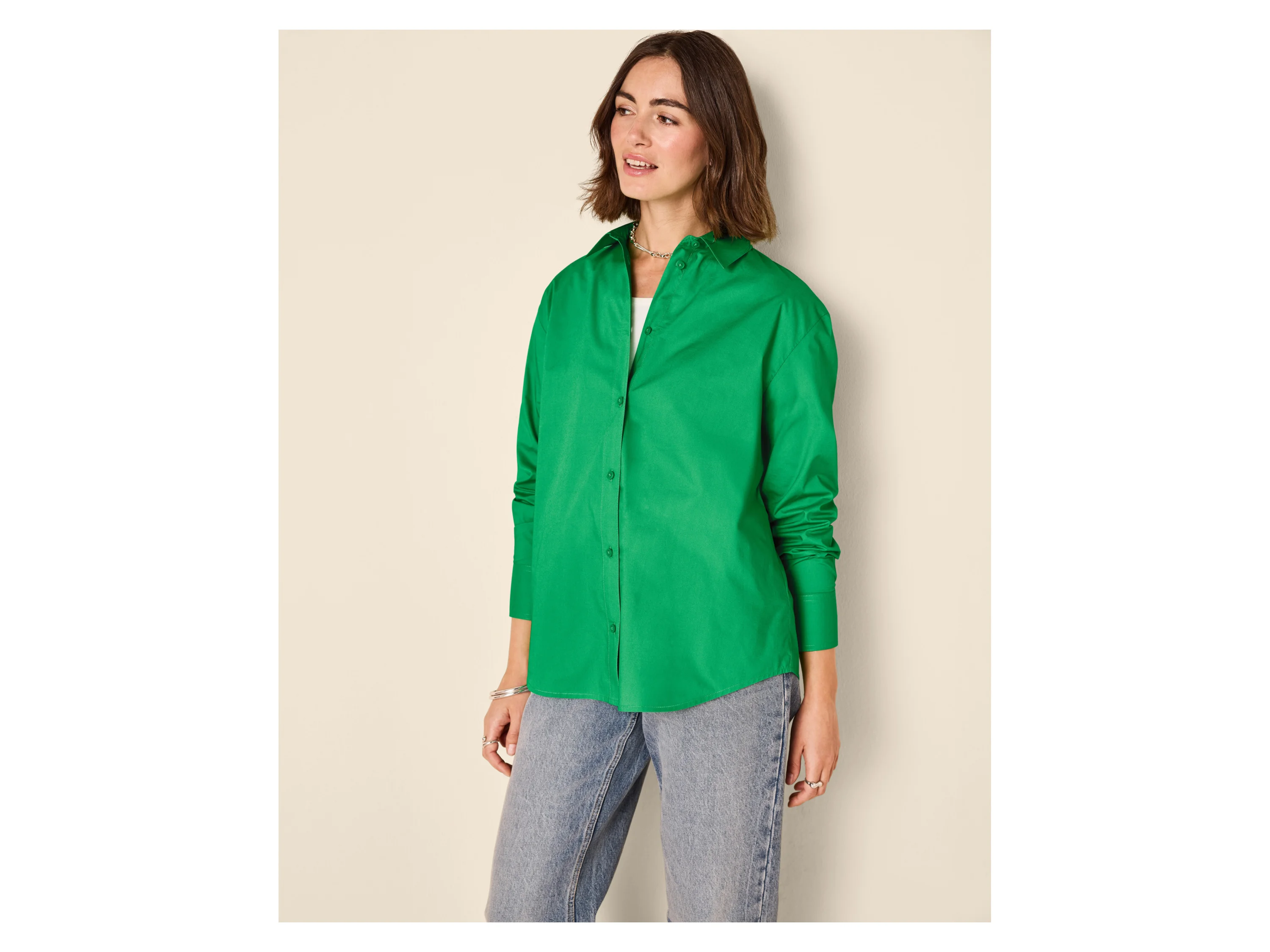 ESMARA® Damen Hemd (Grün, M(40/42)) – Bild 2 von 3