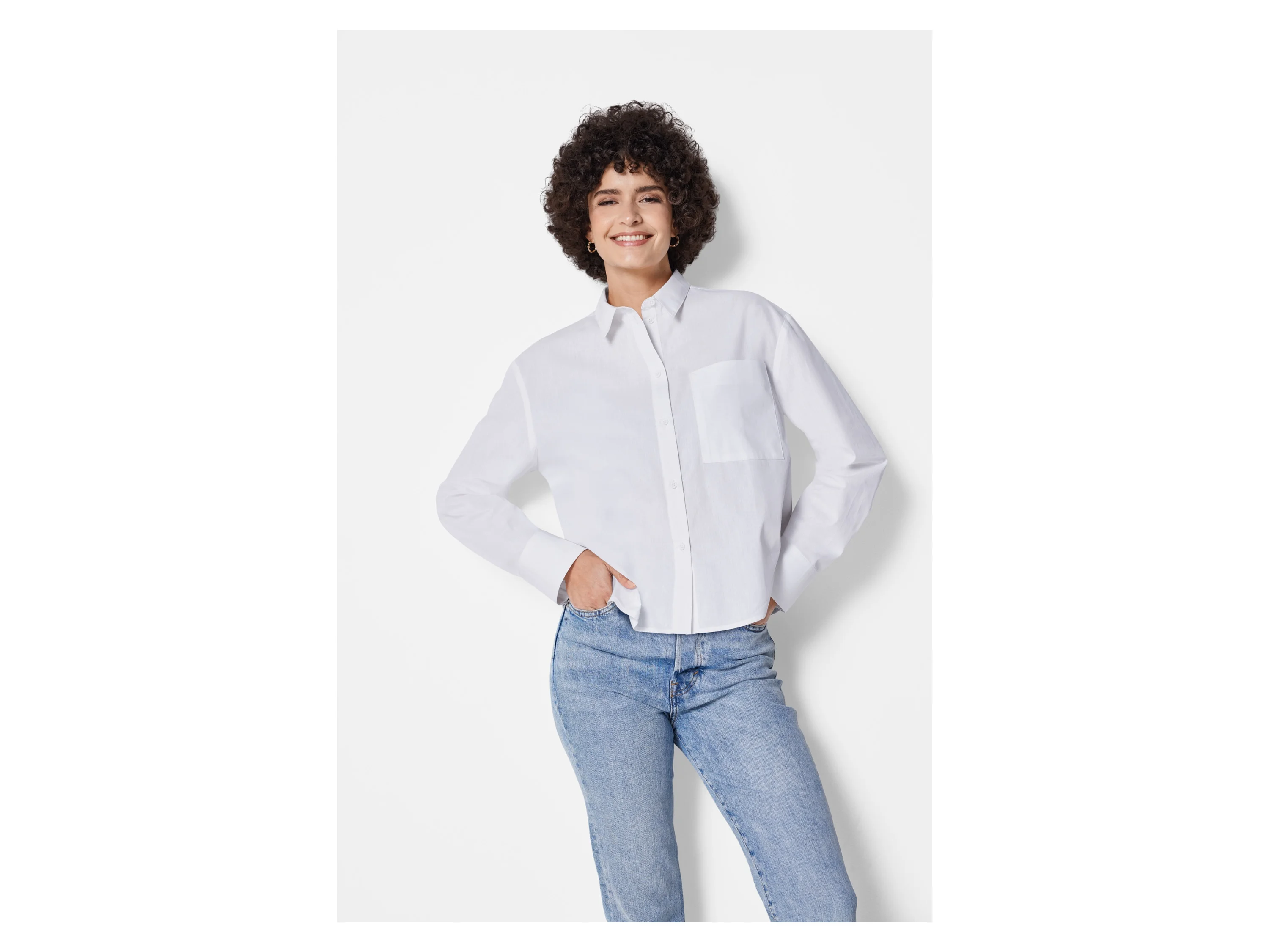 ESMARA® Damen Hemd (Weiß, 44) – Bild 2 von 4