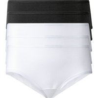 ESMARA® Damen Hipster, 5 Stück (Schwarz/weiß, XS(32/34))