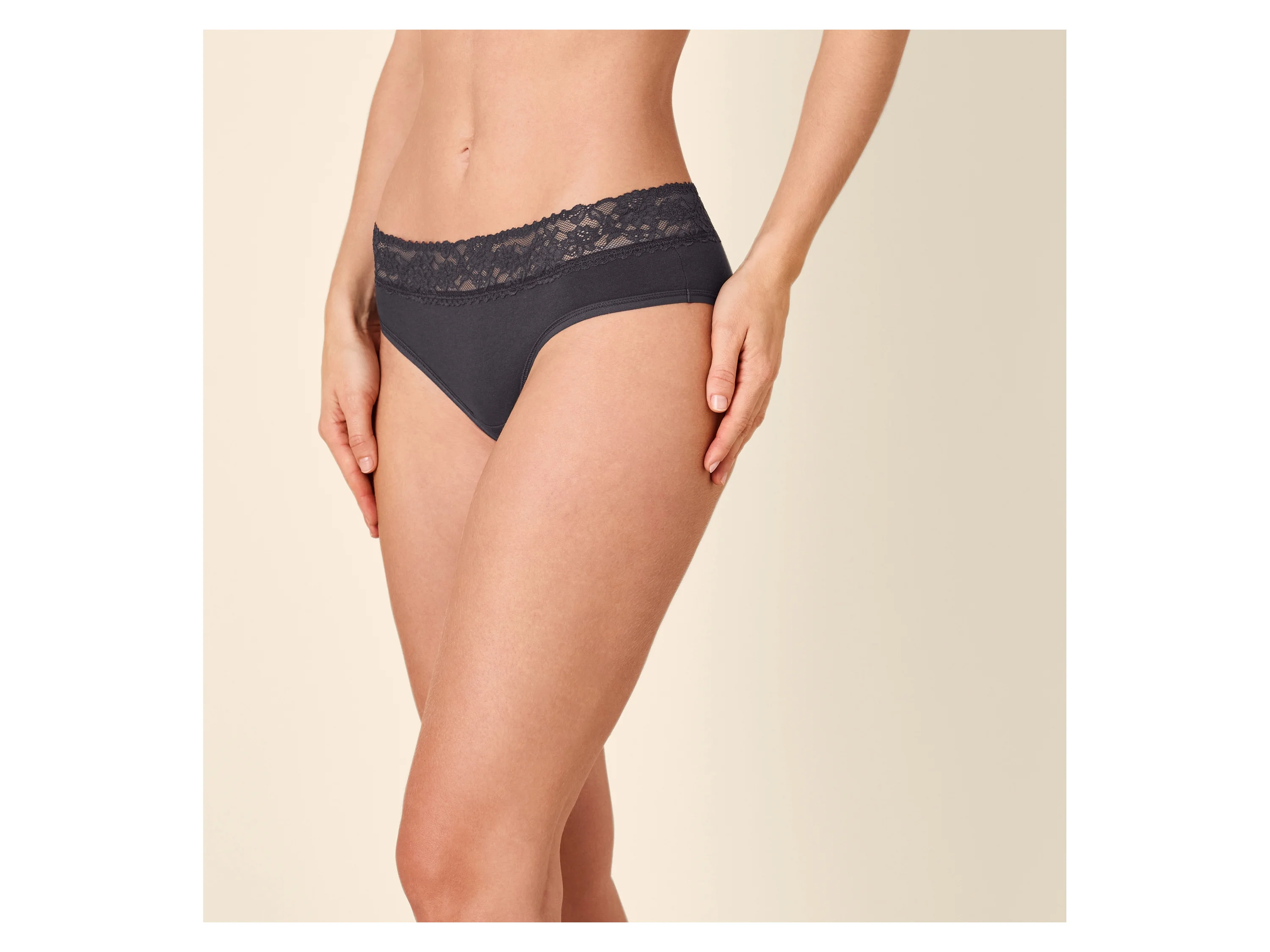 ESMARA® Damen Hipster, 5 Stück (grau/creme, S(36/38)) – Bild 2 von 4