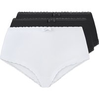 ESMARA® Damen Hipster 3er (Schwarz/weiß, XS(32/34))