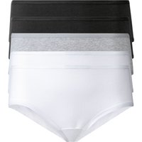 ESMARA® Damen Hipster, 5 Stück (schwarz/grau/weiß, S(36/38))