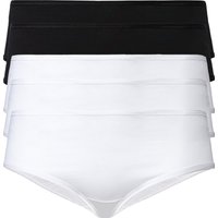 ESMARA® Damen Hipster, 5 Stück (Schwarz/weiß, XL(48/50))