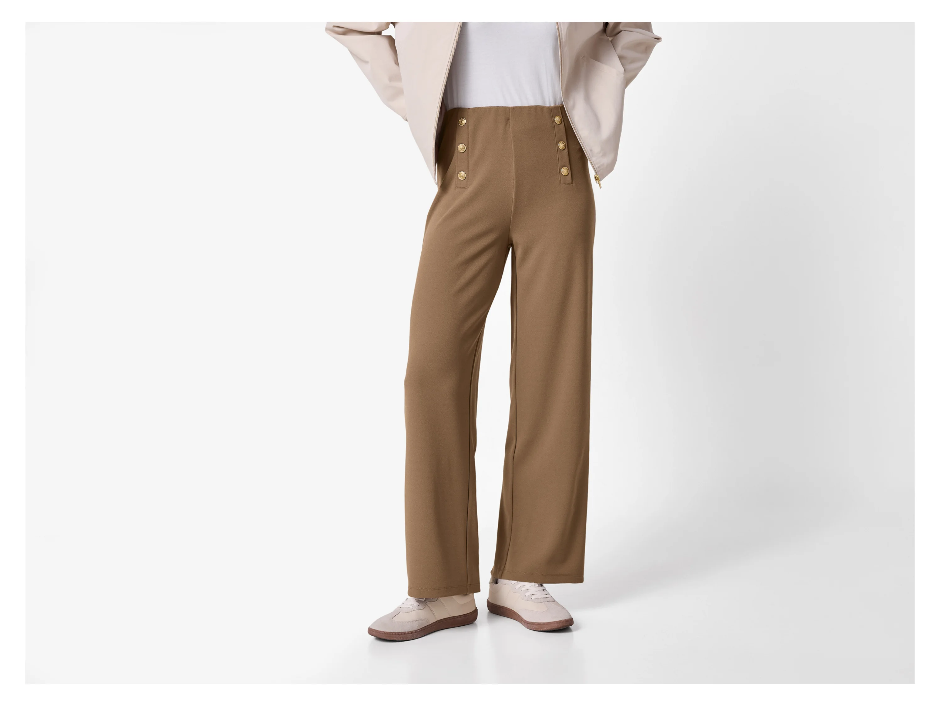ESMARA® Damen Hose (Beige, 44) – Bild 2 von 4