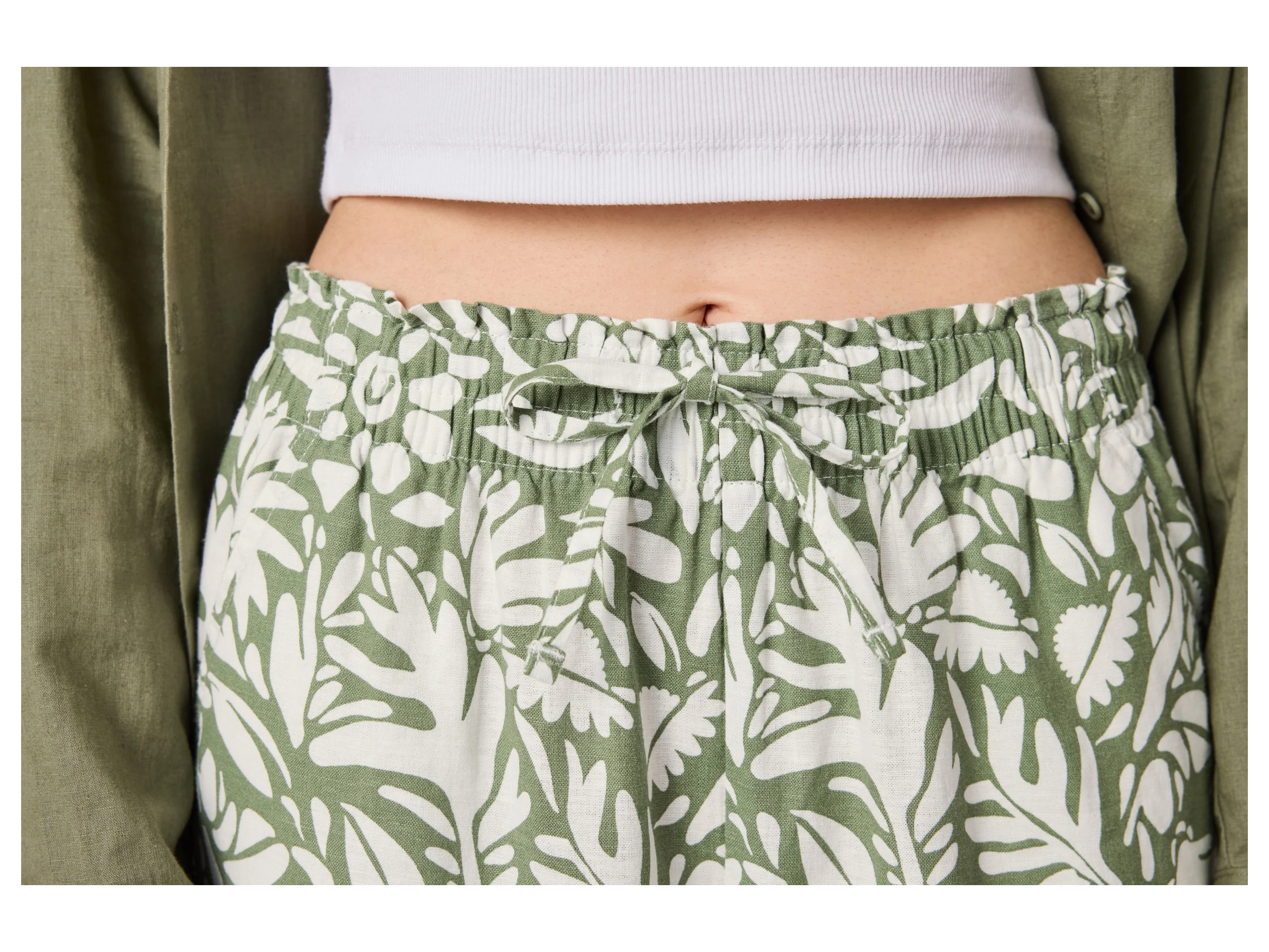 ESMARA® Damen Hose mit Leinen (Gemustert, L(44/46)) – Bild 4 von 4