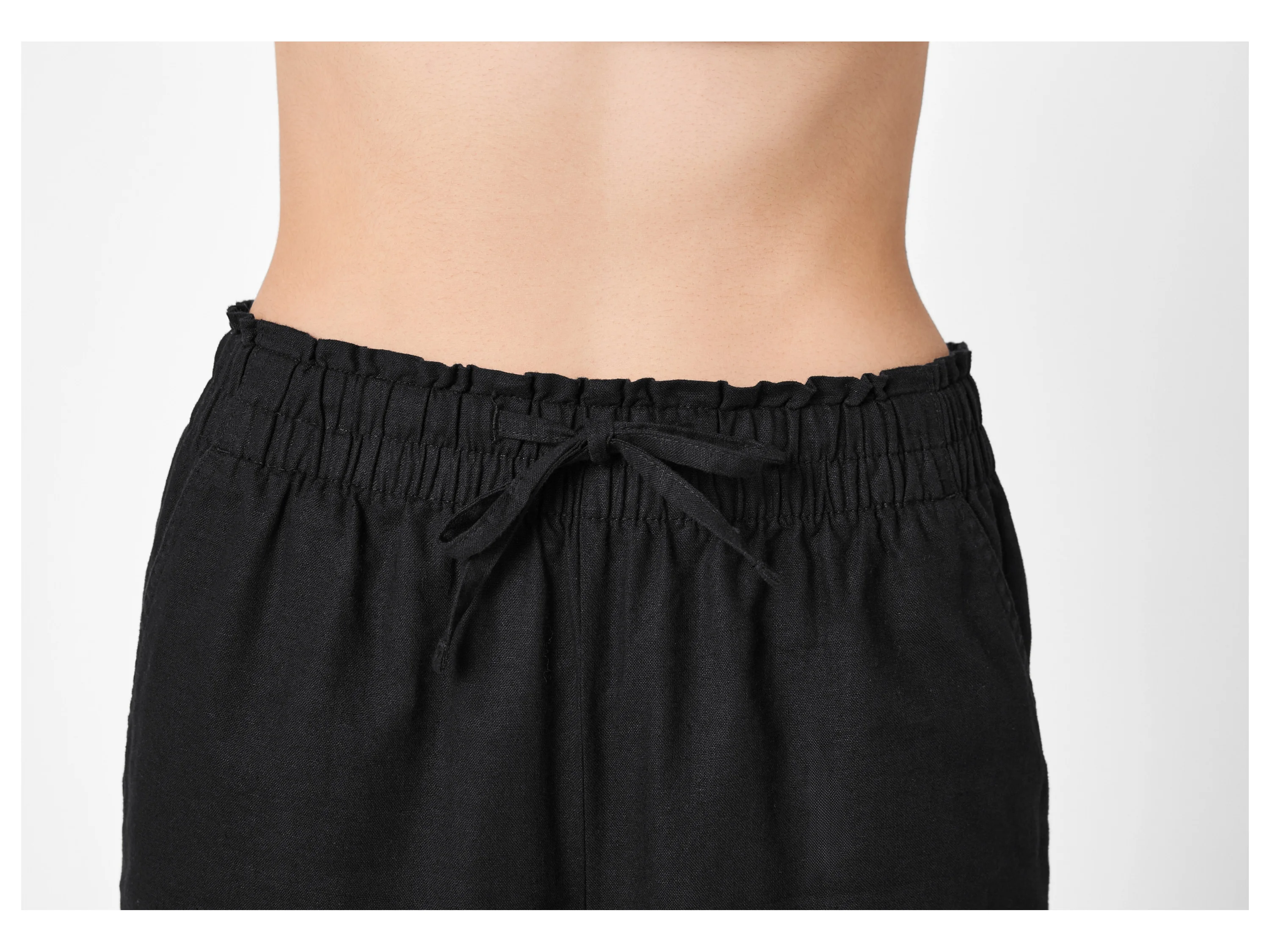 ESMARA® Damen Hose mit Leinen (Schwarz, XS(32/34)) – Bild 4 von 4