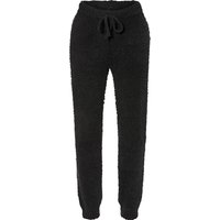 ESMARA® Damen Hose Plüsch (Schwarz, S(36/38))