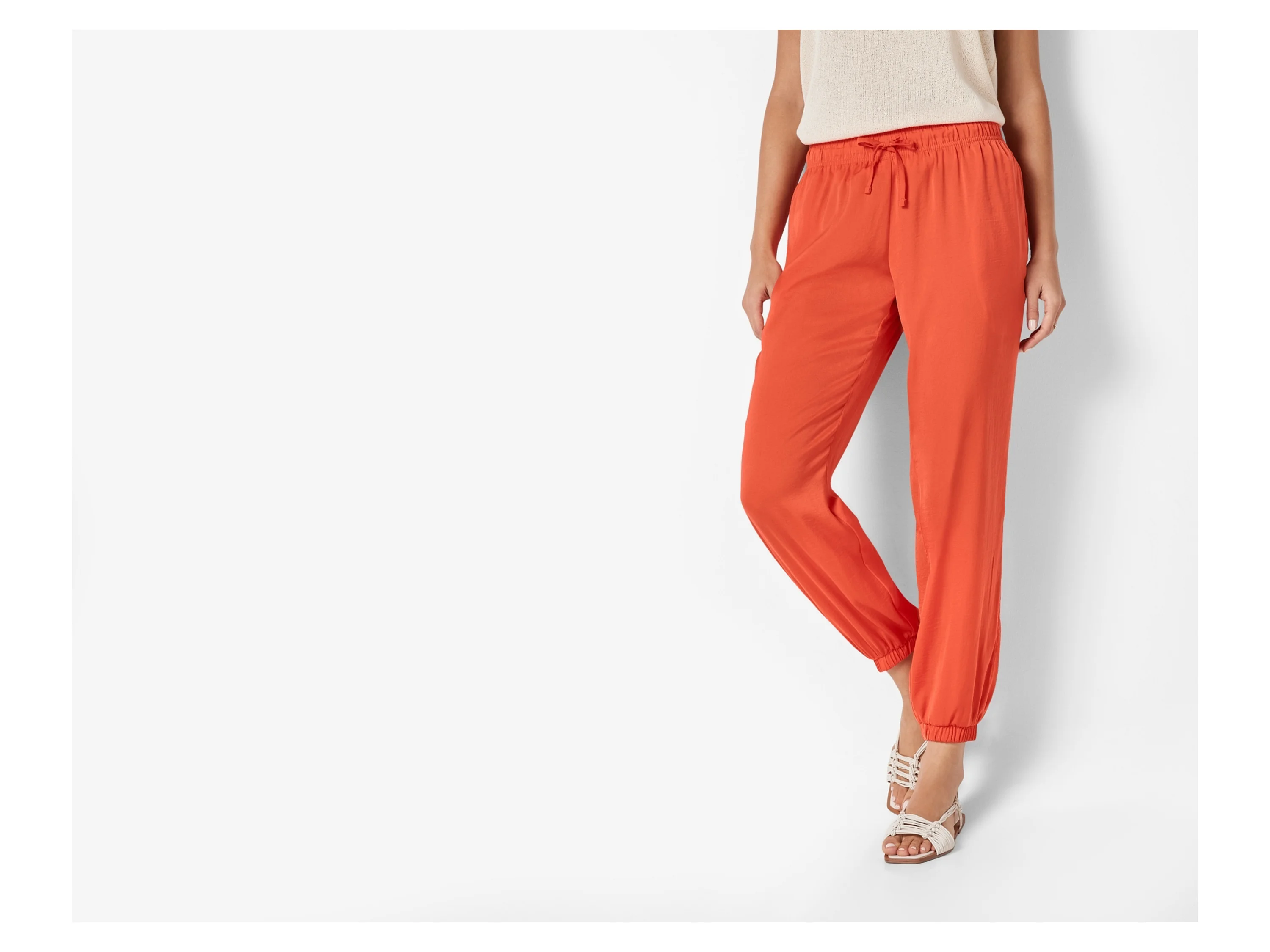 ESMARA® Damen Hose Wide Leg (Orange, M(40/42)) – Bild 2 von 3