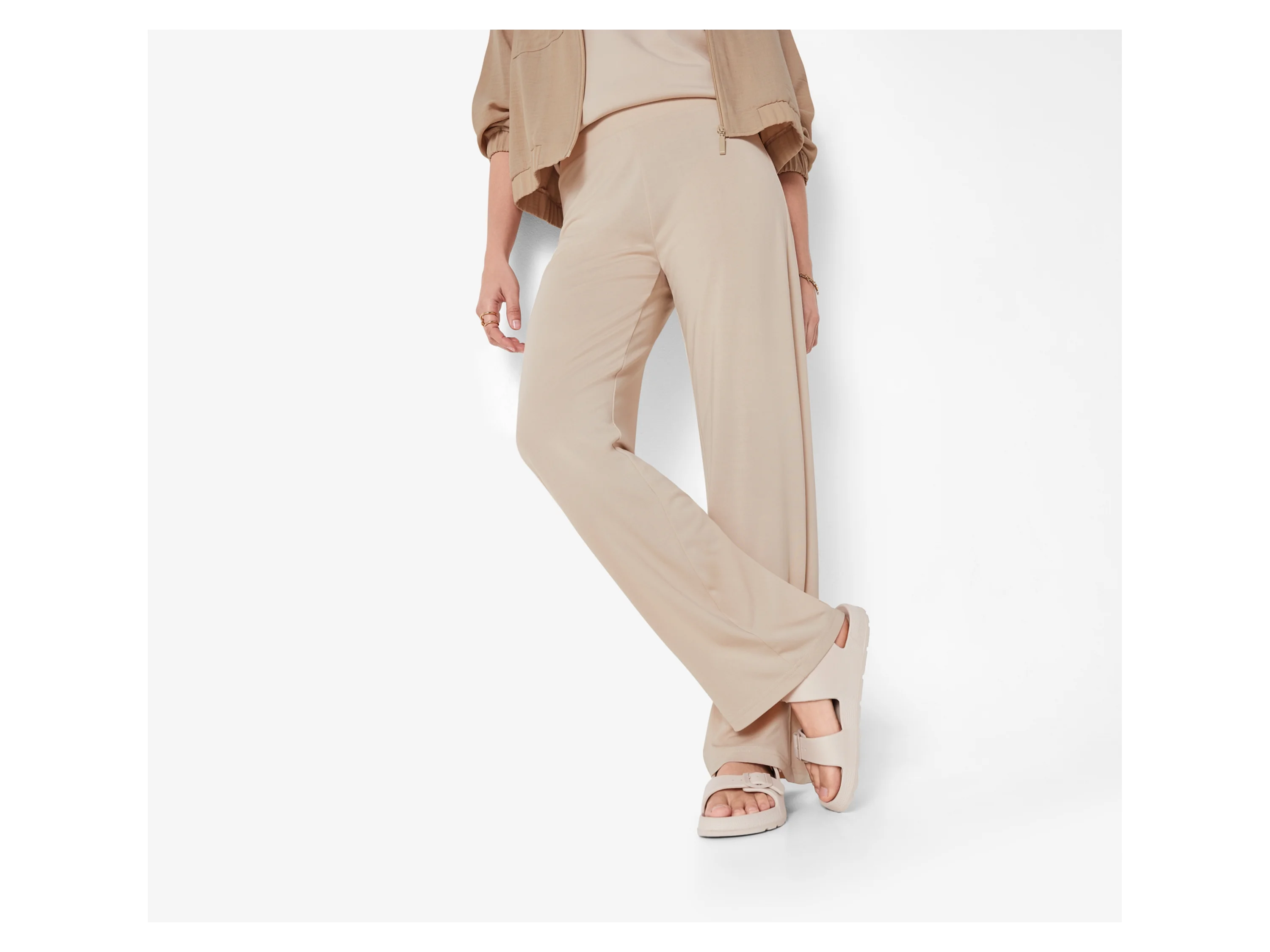 ESMARA® Damen Hose, gerade geschnitten (Beige, XS(32/34)) – Bild 2 von 3