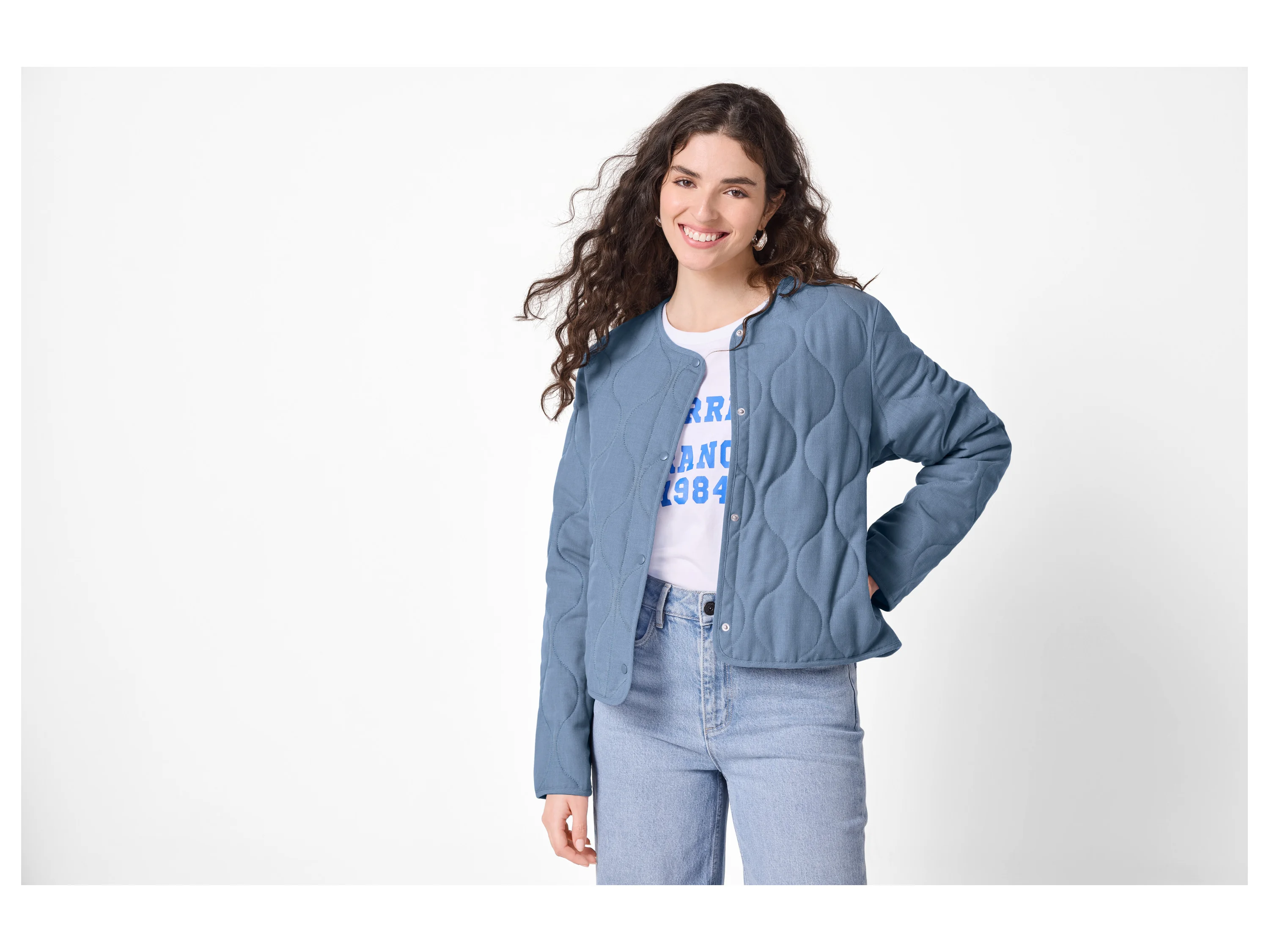 ESMARA® Damen Jacke (Blau, S(36/38)) – Bild 2 von 4