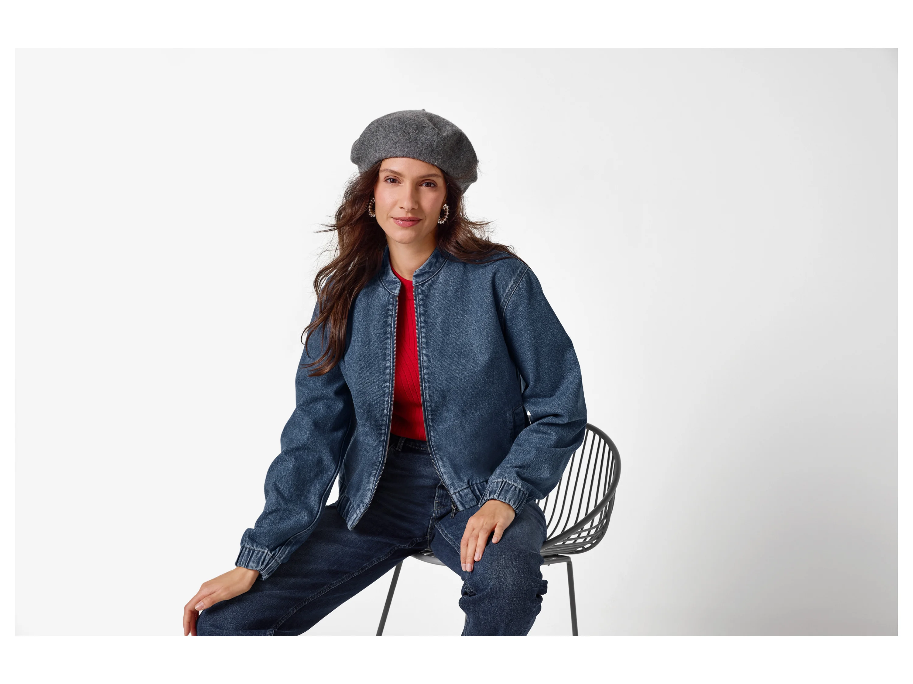 ESMARA® Damen Jacke (Blau, XS(32/34)) – Bild 2 von 3