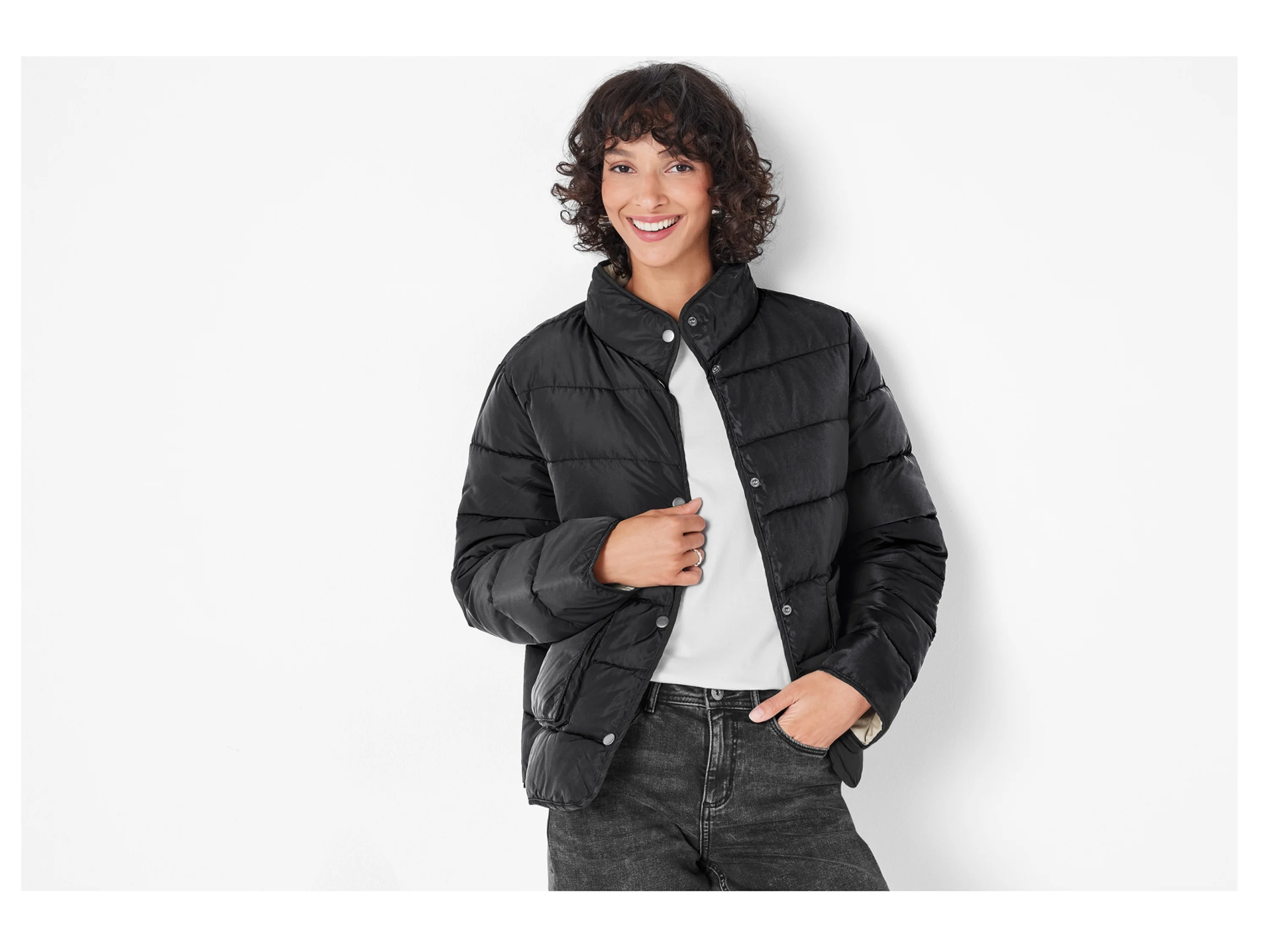 ESMARA® Damen Jacke Lightweight (Schwarz, S(36/38)) – Bild 2 von 4