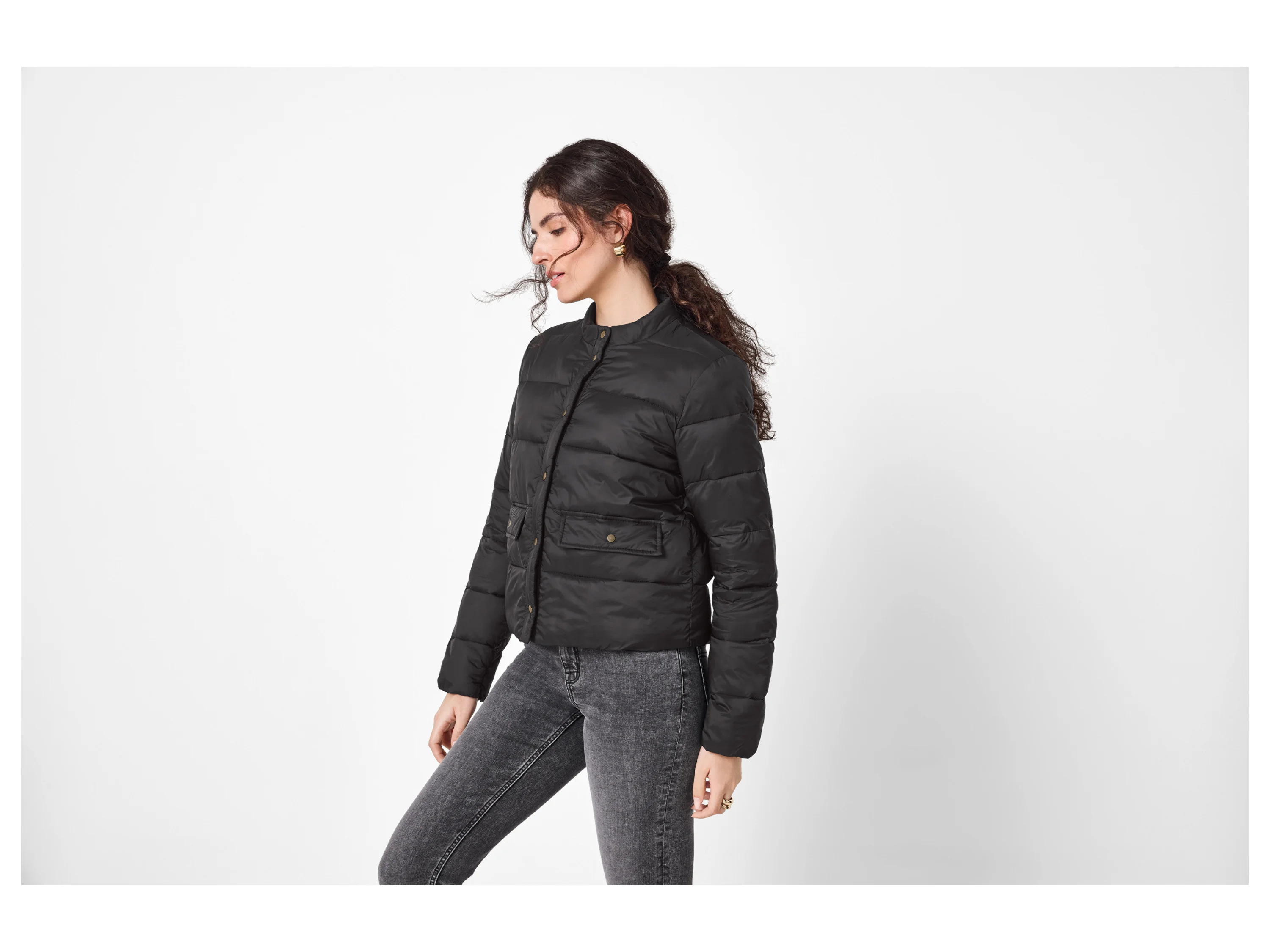 ESMARA® Damen Jacke Lightweight (Schwarz, S(36/38)) – Bild 2 von 4