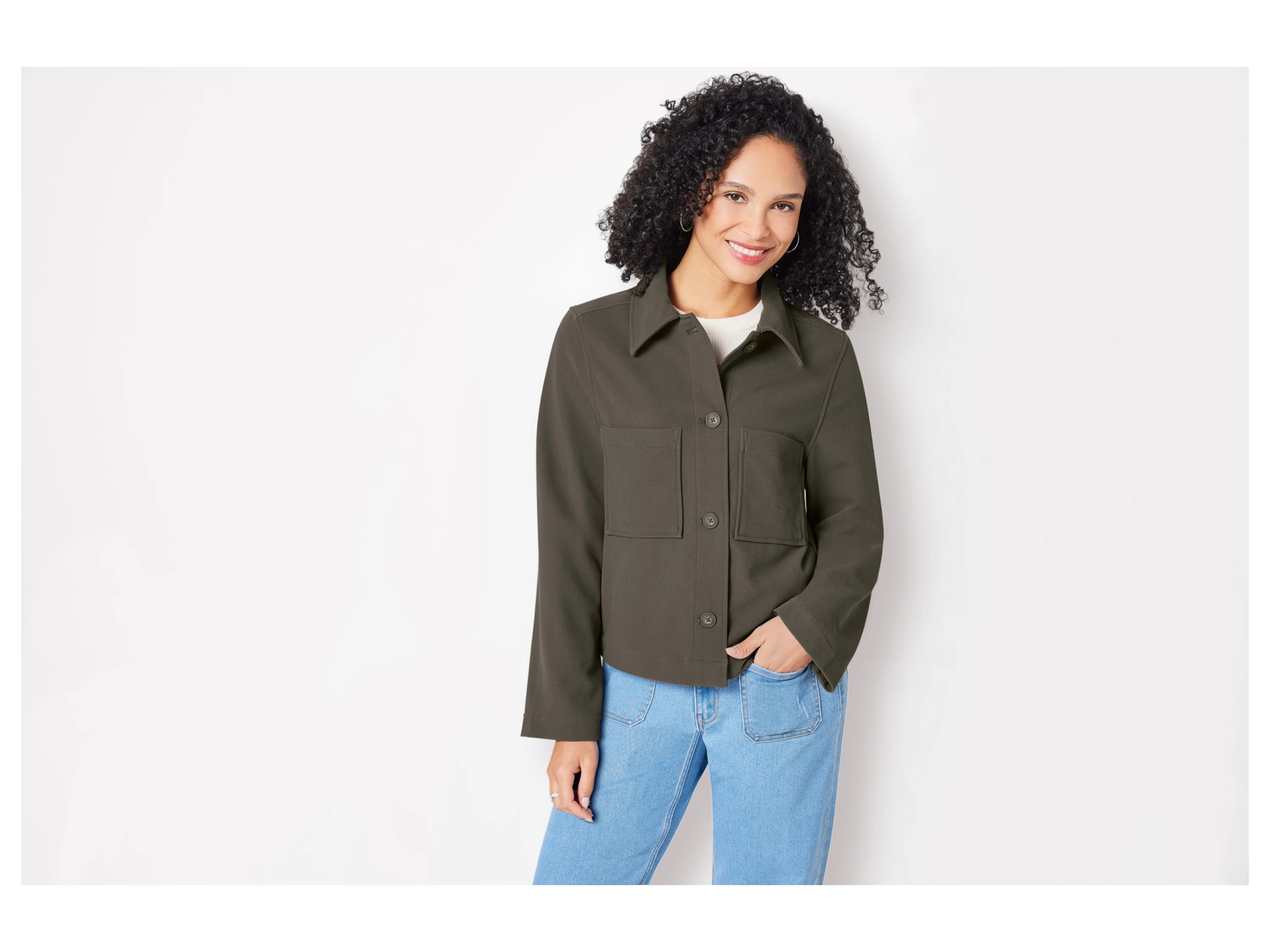 ESMARA® Damen Jacke (Olive, M(40/42)) – Bild 2 von 3