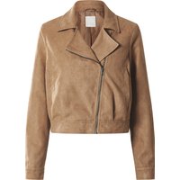 ESMARA® Damen Jacke Velours (Braun, XS(32/34))