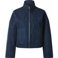ESMARA® Damen Jacke Velours (Navy, S(36/38))
