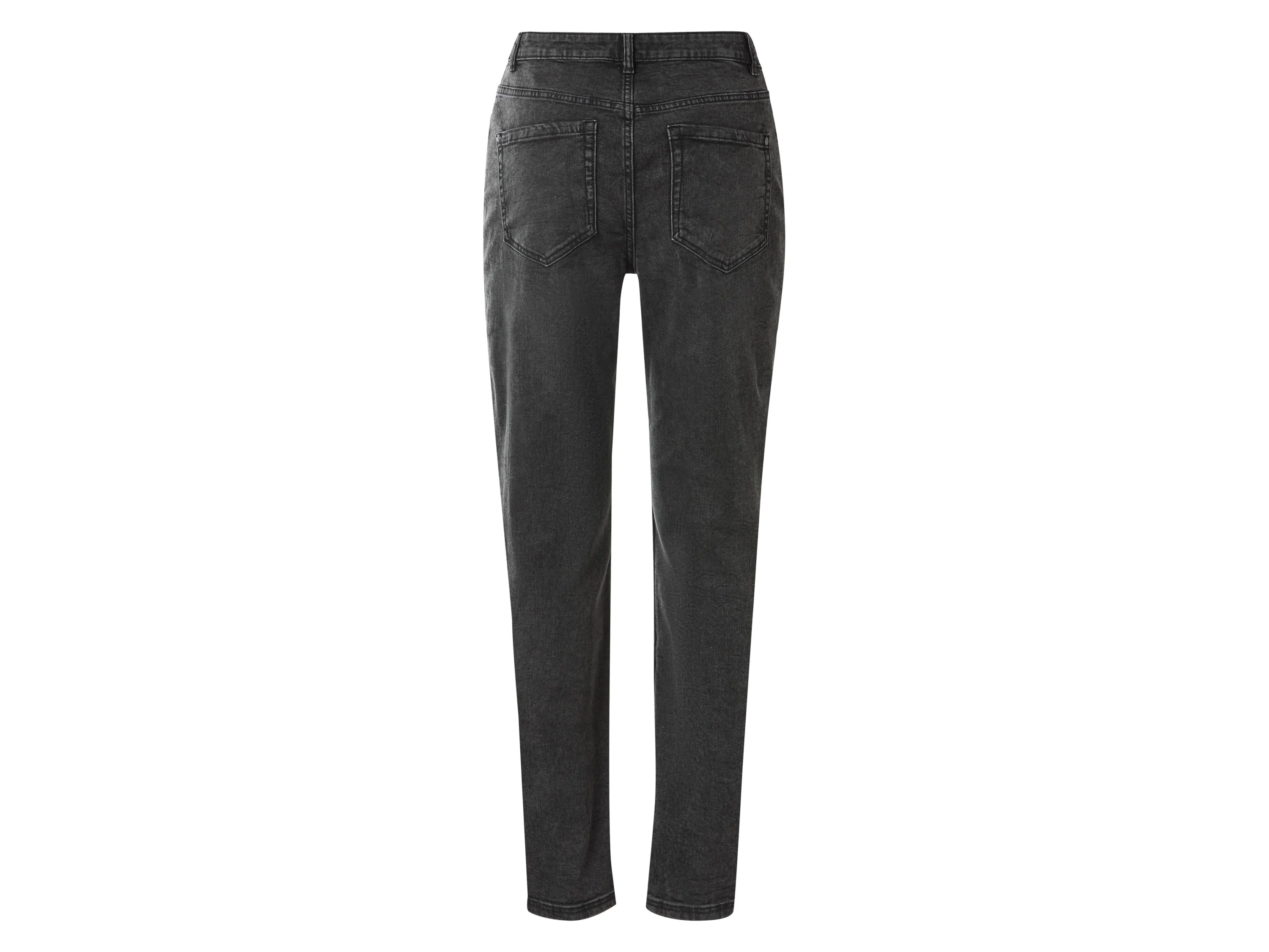 ESMARA® Damen Jeans, Straight Fit, hohe Leibhöhe (Anthrazit, 38) – Bild 2 von 3