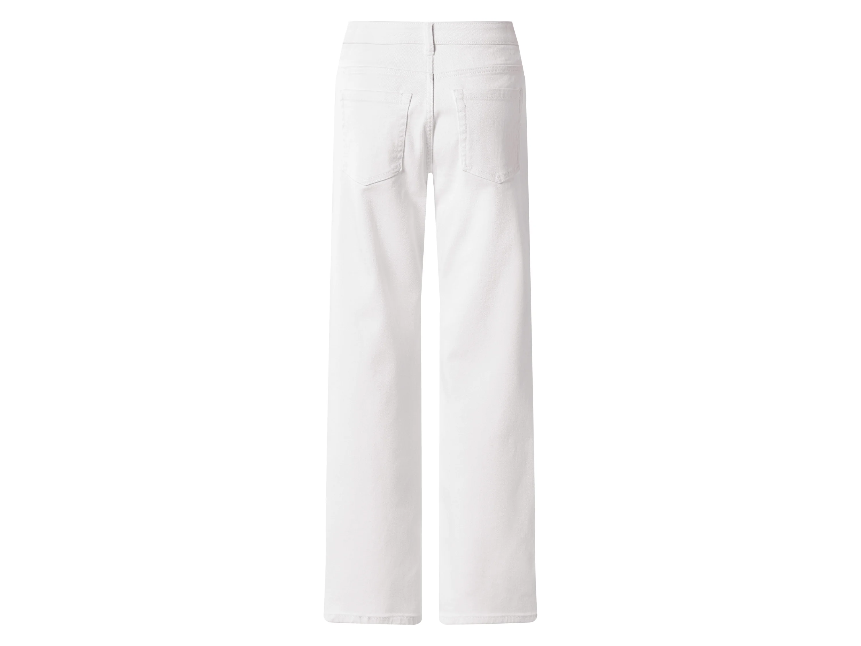 ESMARA® Damen Jeans, Wide Leg, hohe Leibhöhe (Weiß, 44) – Bild 2 von 2