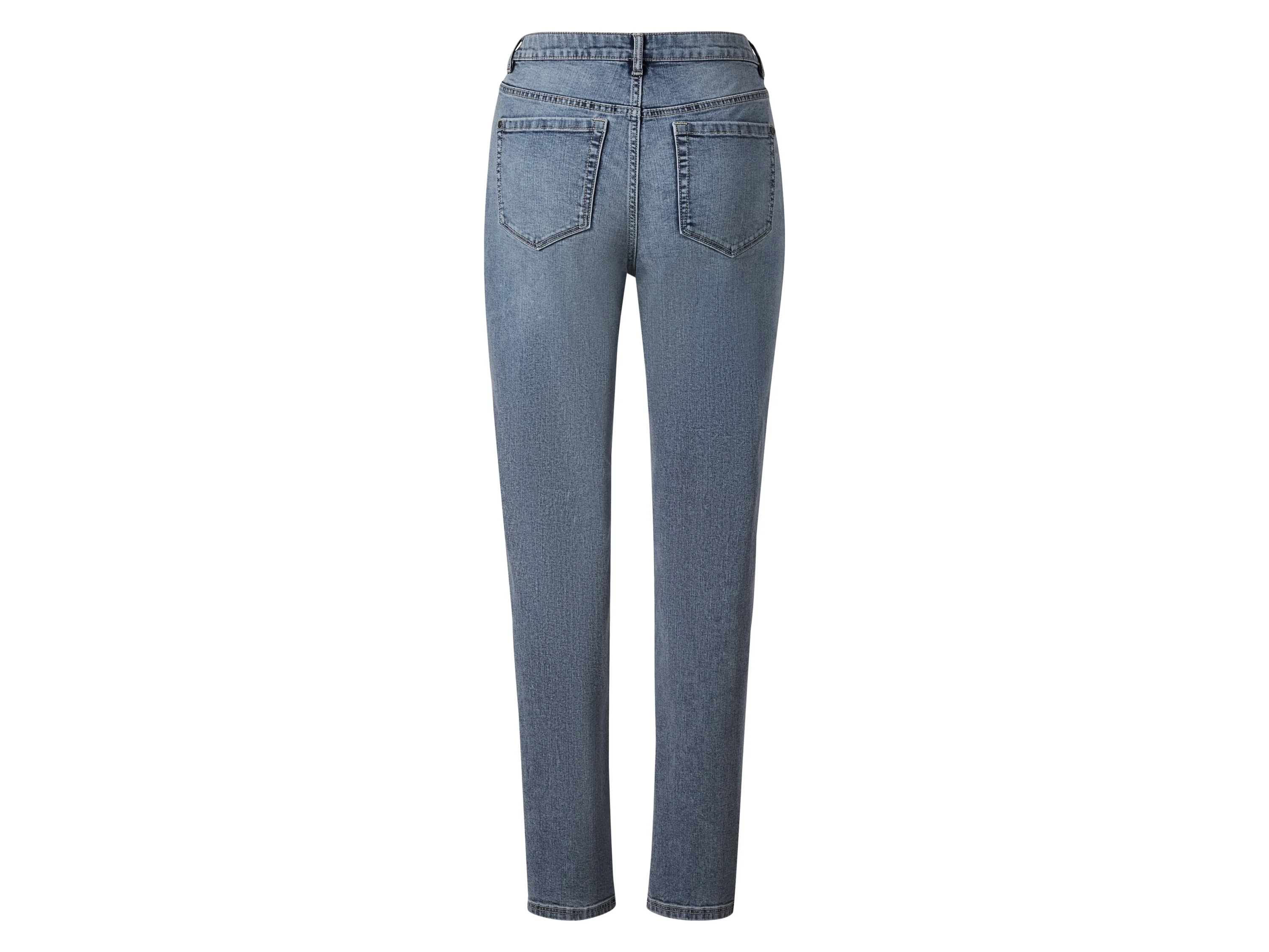 ESMARA® Damen Jeans, Straight High Waist, mit hoher Leibhöhe (Blau, 34) – Bild 3 von 4