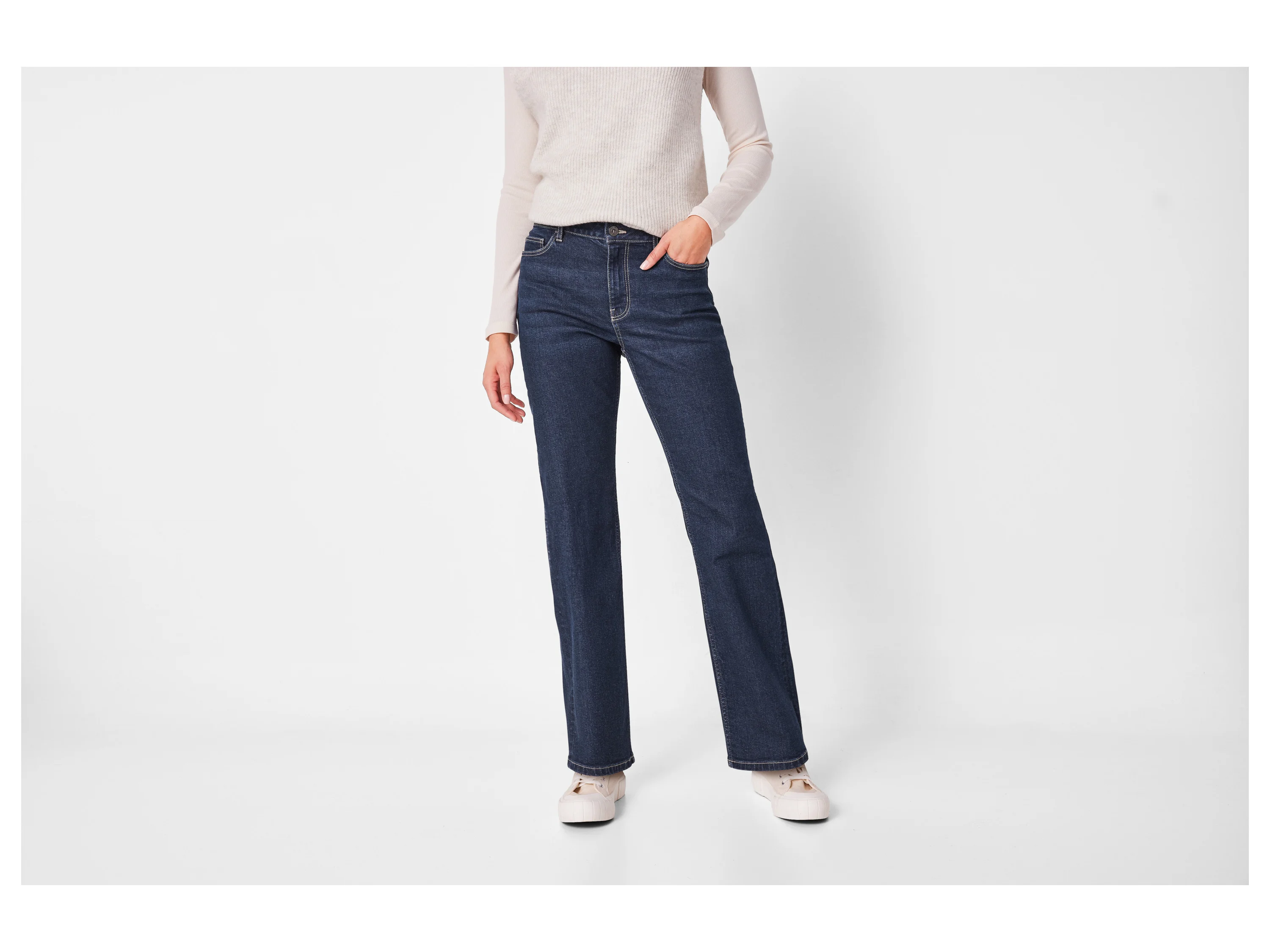 ESMARA® Damen Jeans, Straight Fit (Blau, 34) – Bild 2 von 3