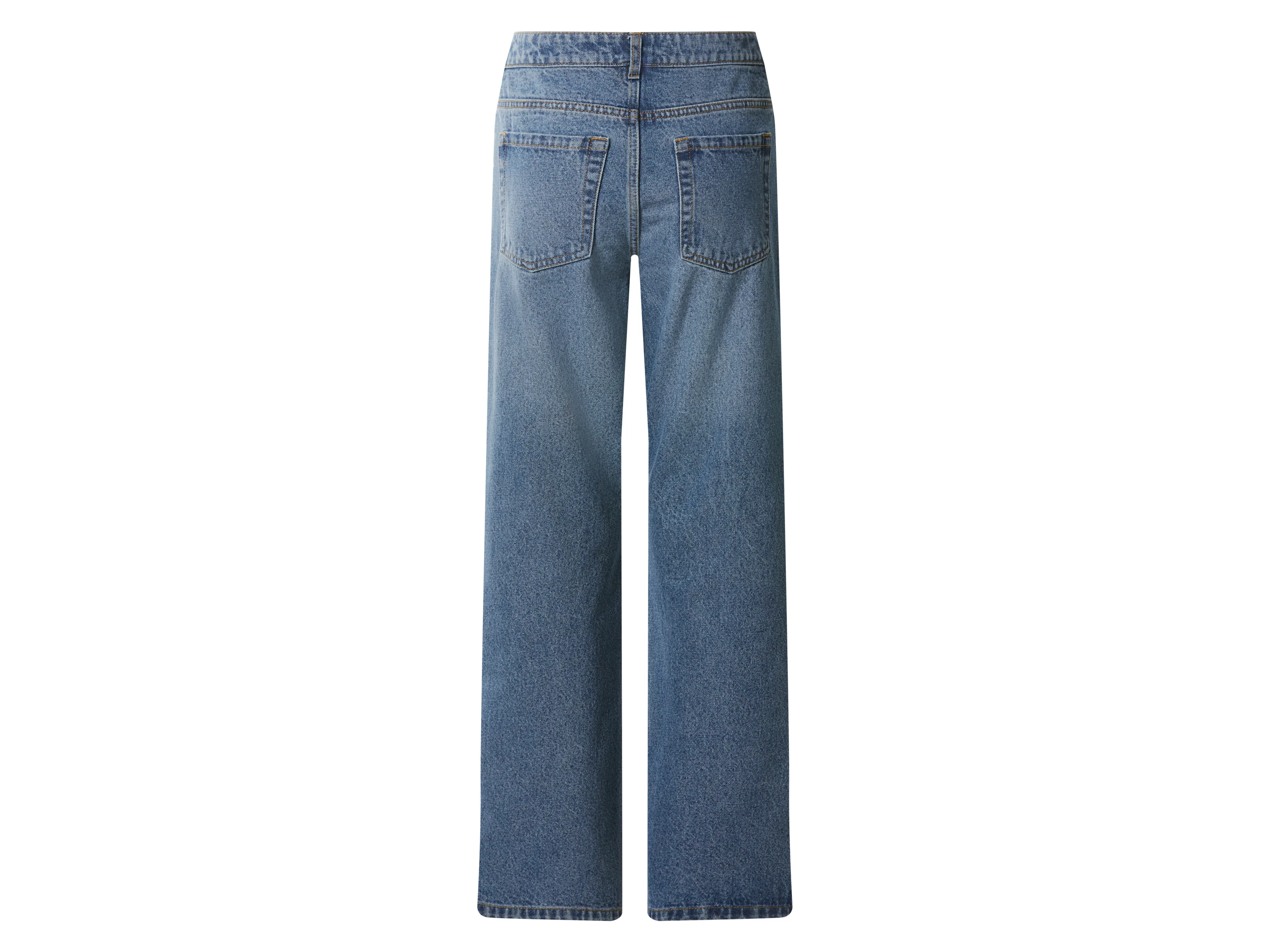 ESMARA® Damen Jeans, Wide Leg, hohe Leibhöhe (Blau, 38) – Bild 2 von 2