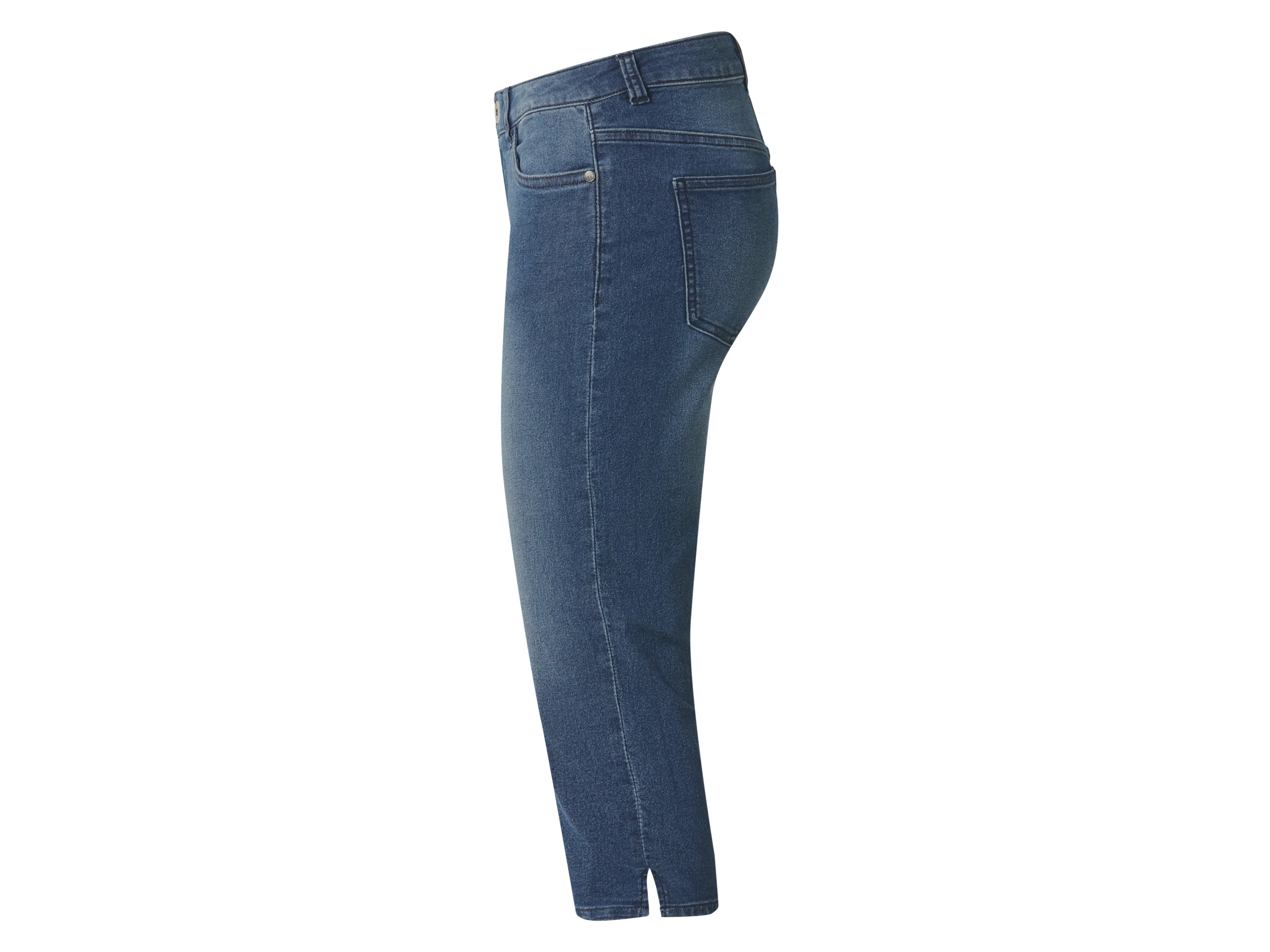 ESMARA® Damen Jeans Capri (Dunkelblau, 36) – Bild 2 von 3