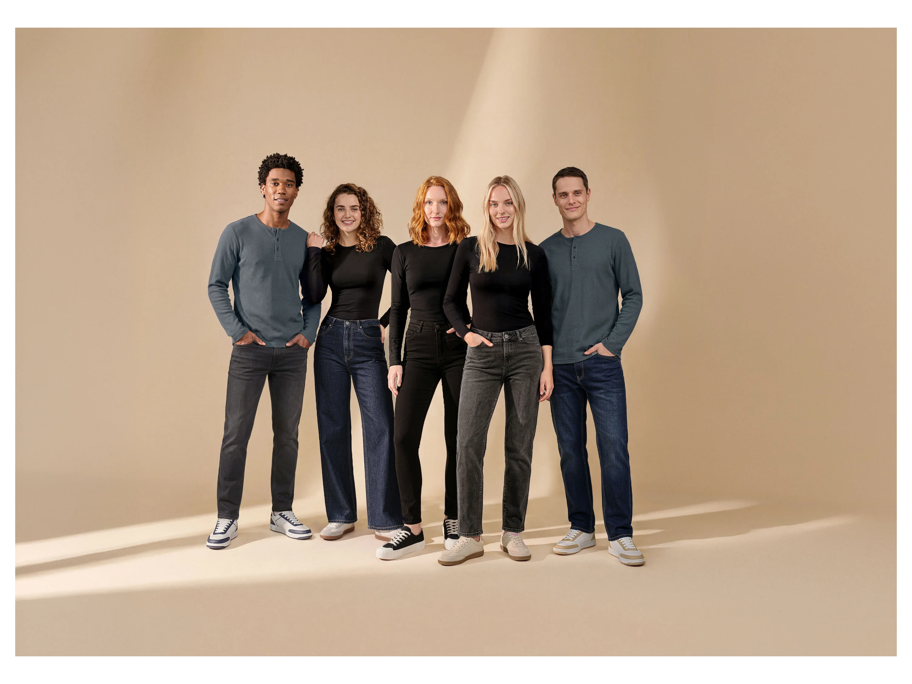 ESMARA® Damen Jeans, Wide Leg, hohe Leibhöhe (Dunkelblau, 44) – Bild 3 von 4