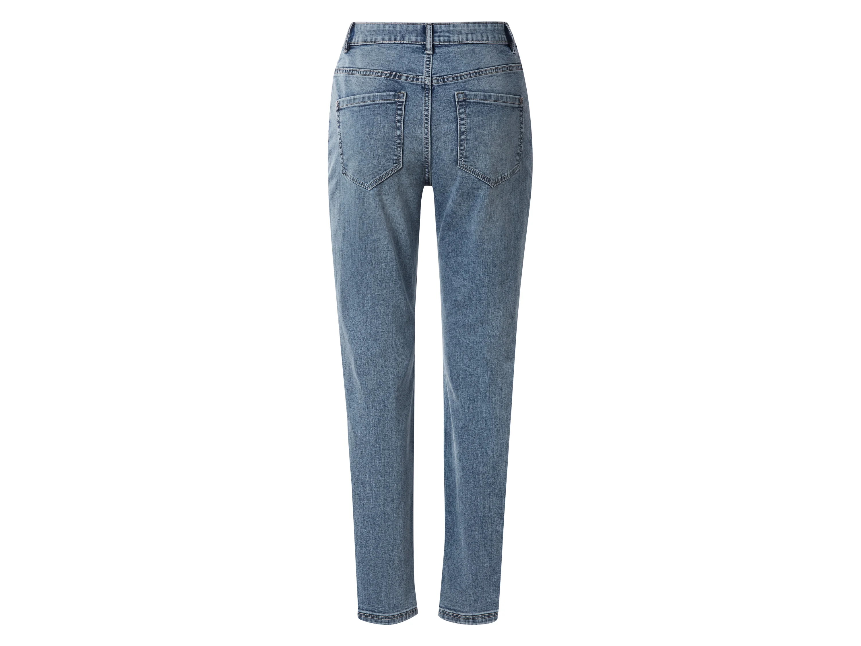 ESMARA® Damen Jeans, Straight Fit, hohe Leibhöhe (Blau, 38) – Bild 2 von 4