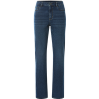 ESMARA® Damen Jeans, Straight Fit, hohe Leibhöhe (Blau, 44)