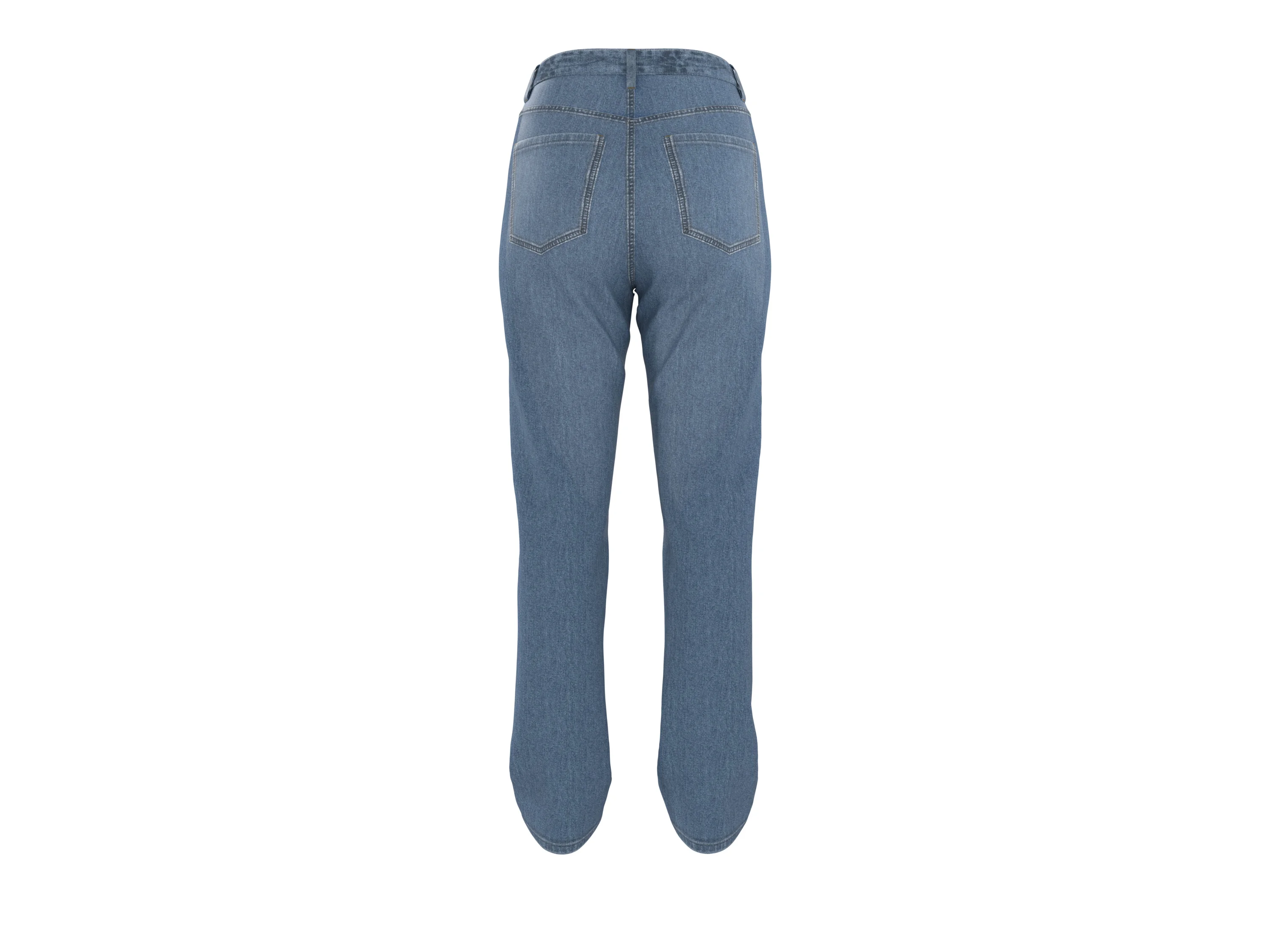 ESMARA® Damen Jeans Straight Fit (Blau, 36) – Bild 2 von 3