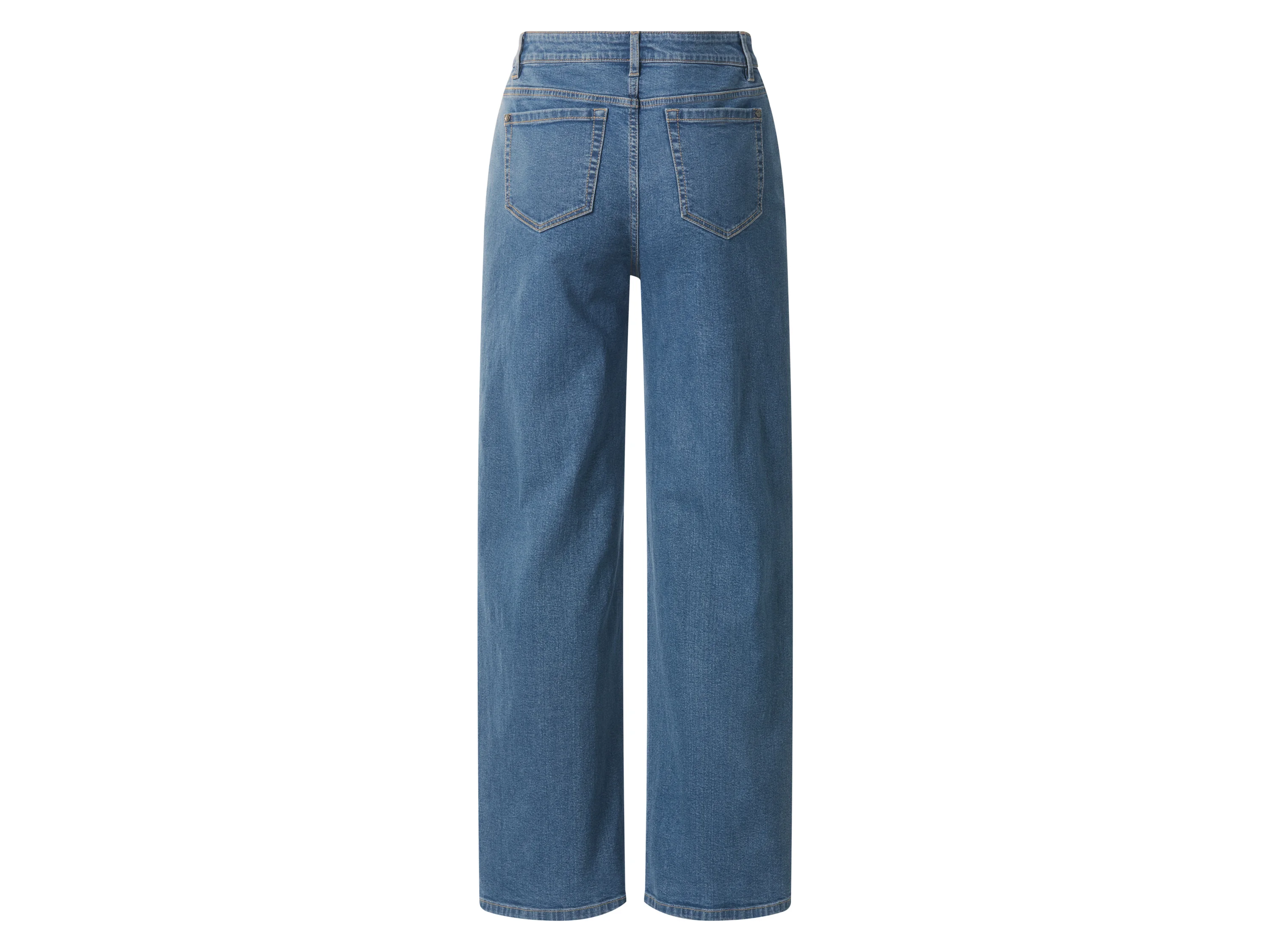 ESMARA® Damen Jeans, Wide Leg, hohe Leibhöhe (Blau, 46) – Bild 2 von 3