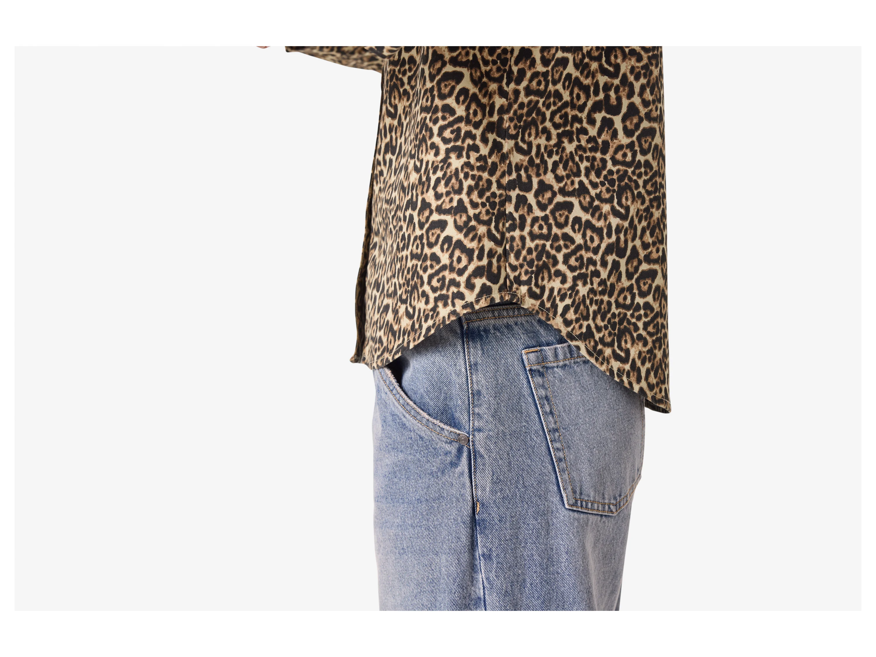 ESMARA® Damen Jeanshemd (Gemustert, 36) – Bild 4 von 4