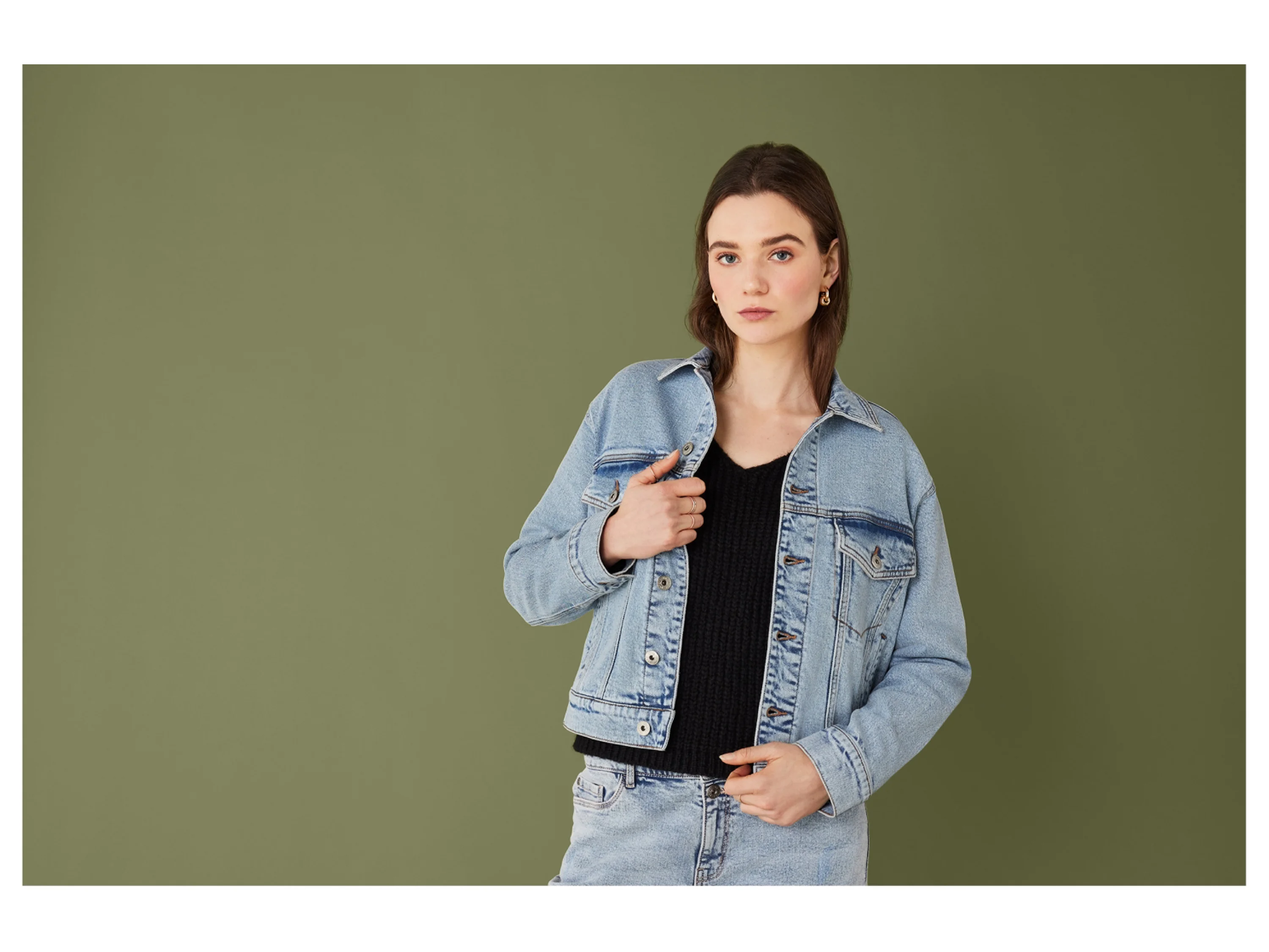 ESMARA® Damen Jeansjacke (Blau, 40) – Bild 2 von 4