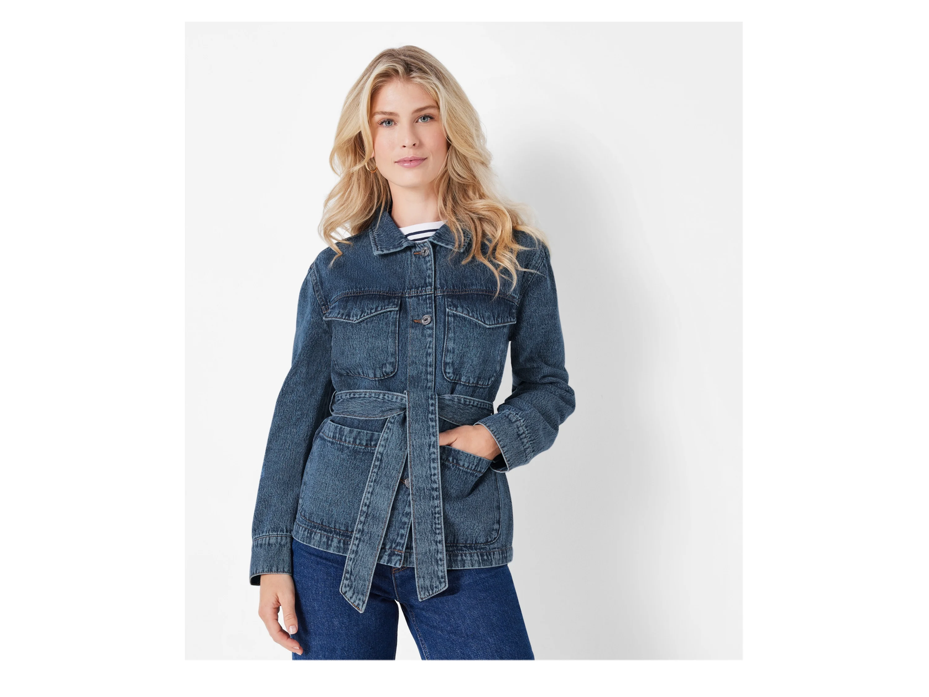 ESMARA® Damen Jeansjacke (Blau, 38) – Bild 2 von 3