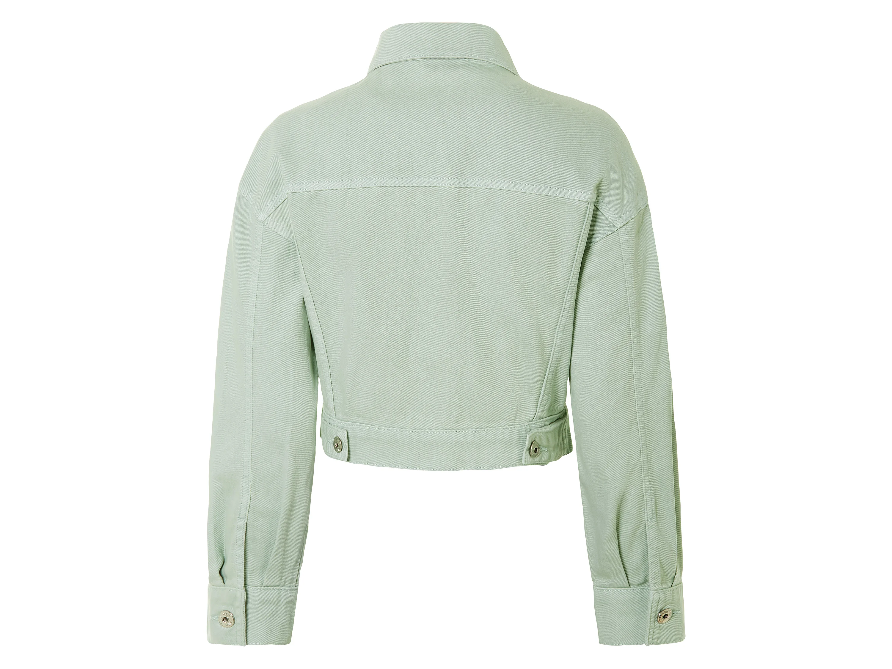 ESMARA® Damen Jeansjacke cropped (Hellgrün, 42) – Bild 3 von 4